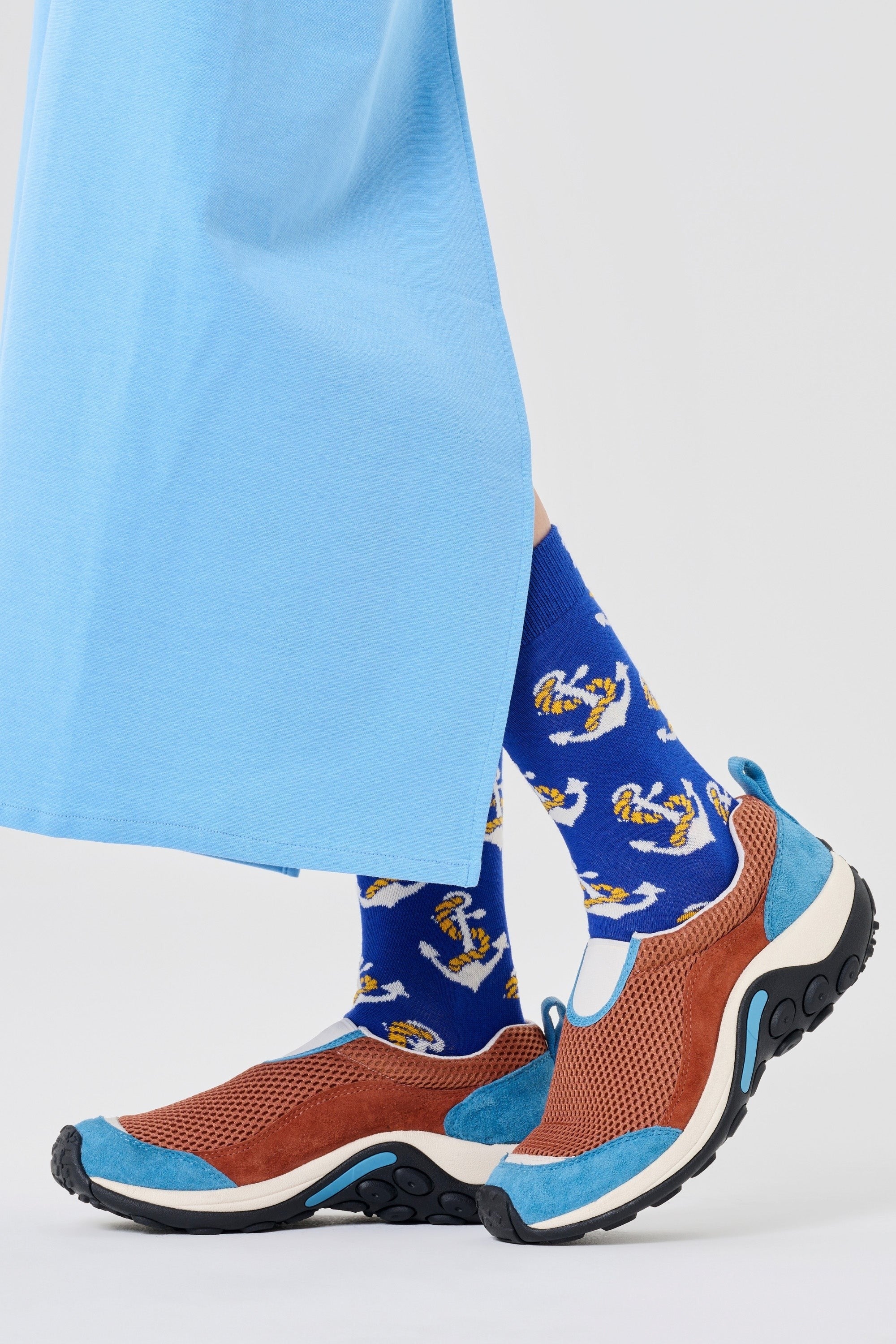 Happy Socks - Mavi Çapa Desenli Pamuklu Çorap