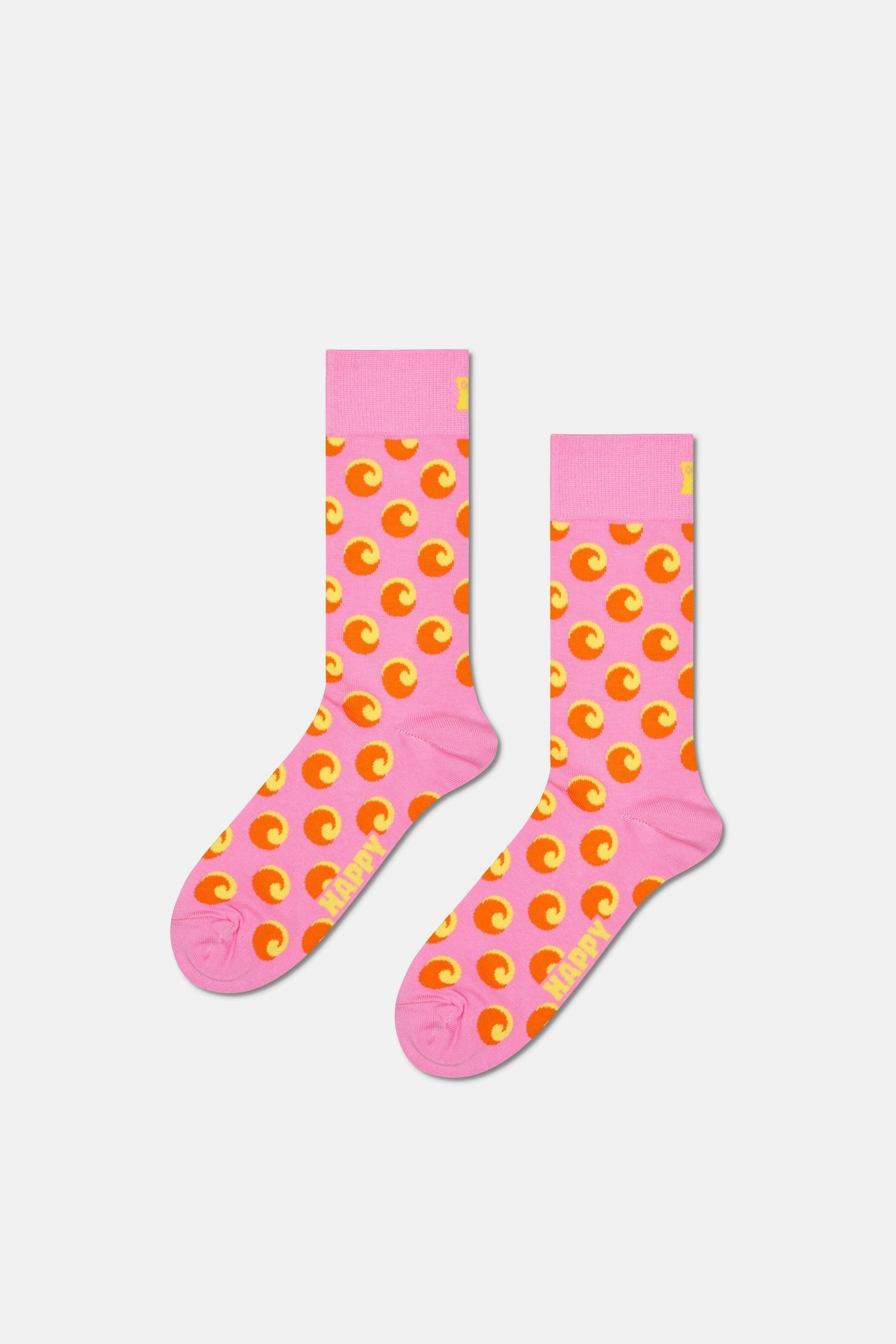Happy Socks - Pembe Dalga Desenli Pamuklu Çorap