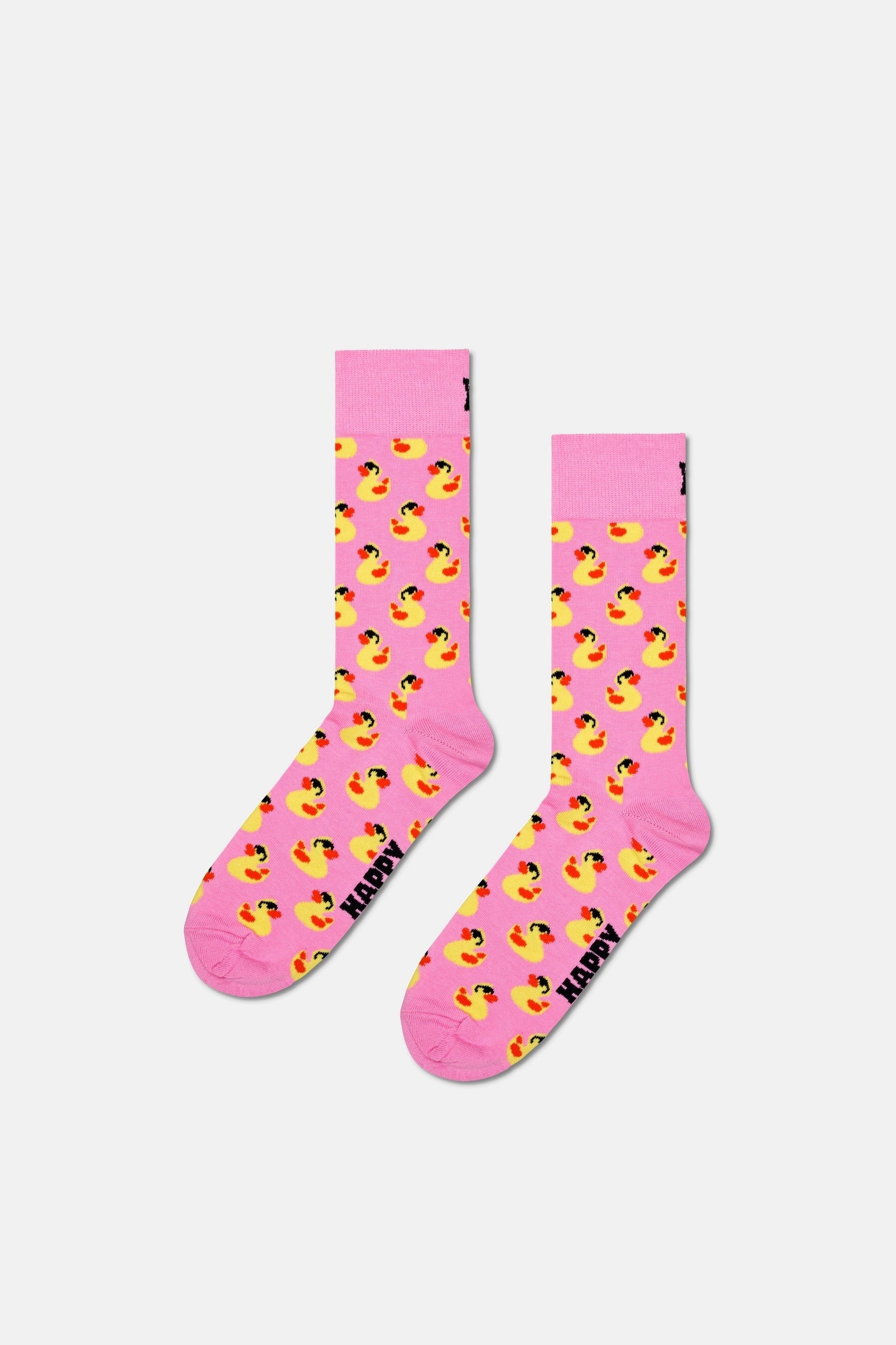 Happy Socks - Çok Renkli Ördek Desenli Pamuklu 3Lü Çorap Seti