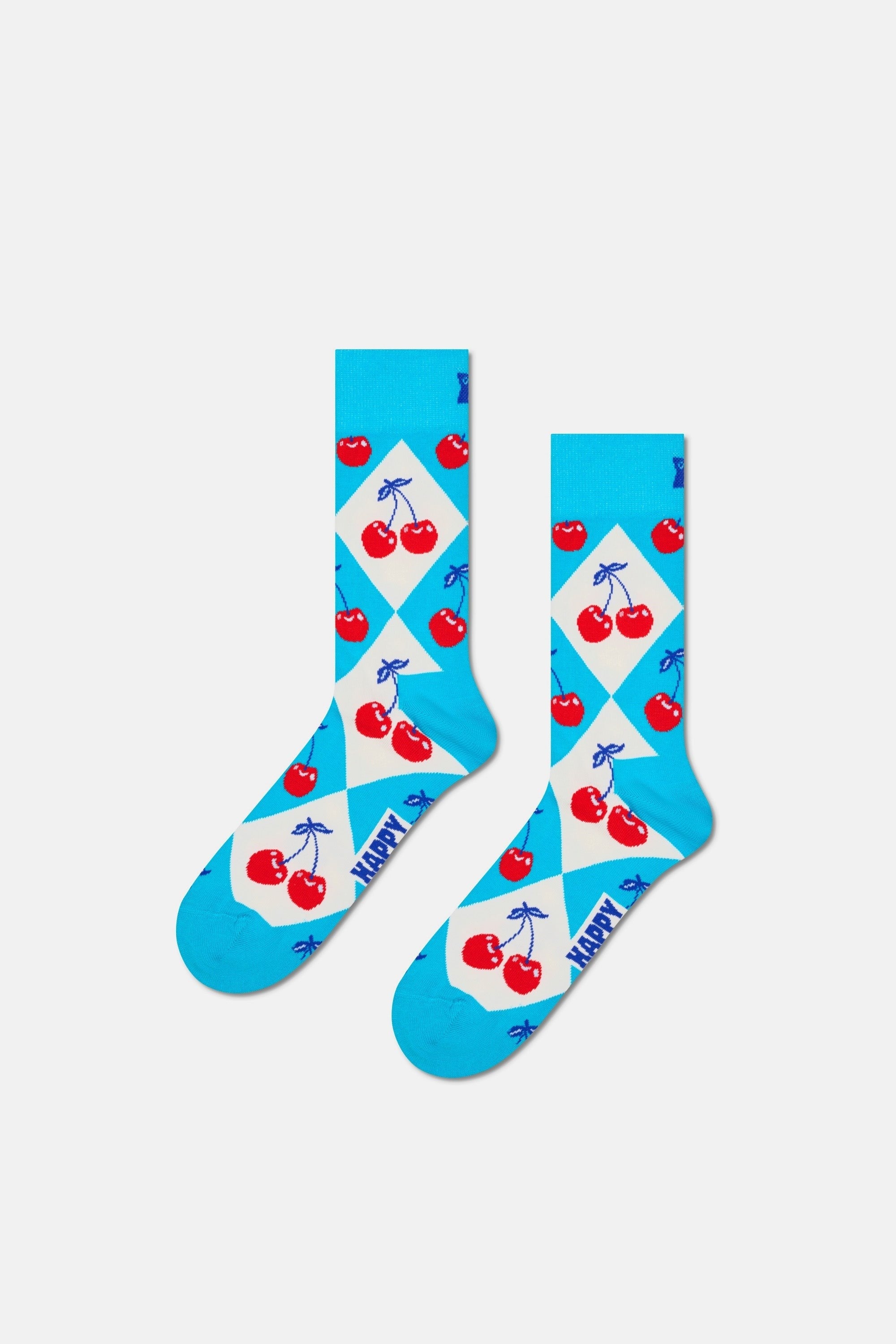 Happy Socks - Çok Renkli Kare Ve Çizgi Desenli Pamuklu 3Lü Çorap Seti