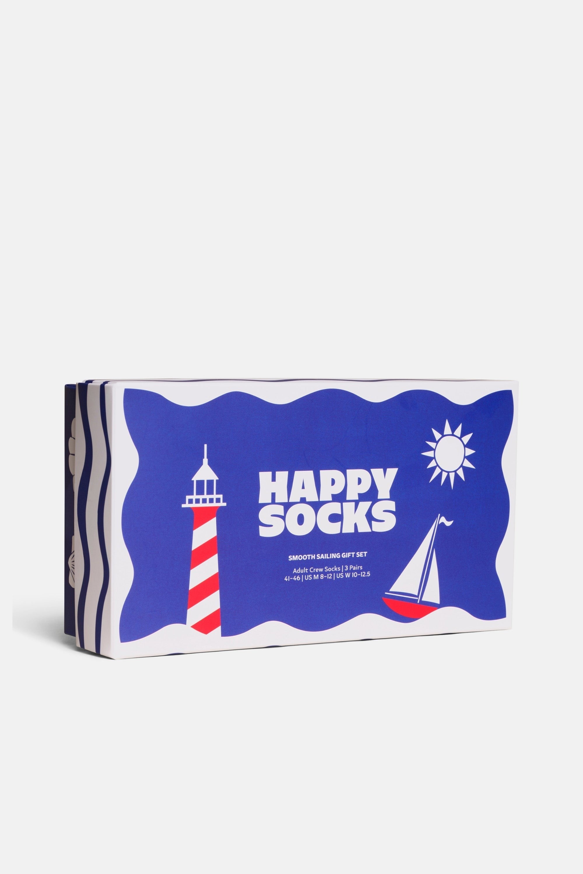 Happy Socks - Çok Renkli Sahil Temalı Pamuklu 3Lü Çorap Seti