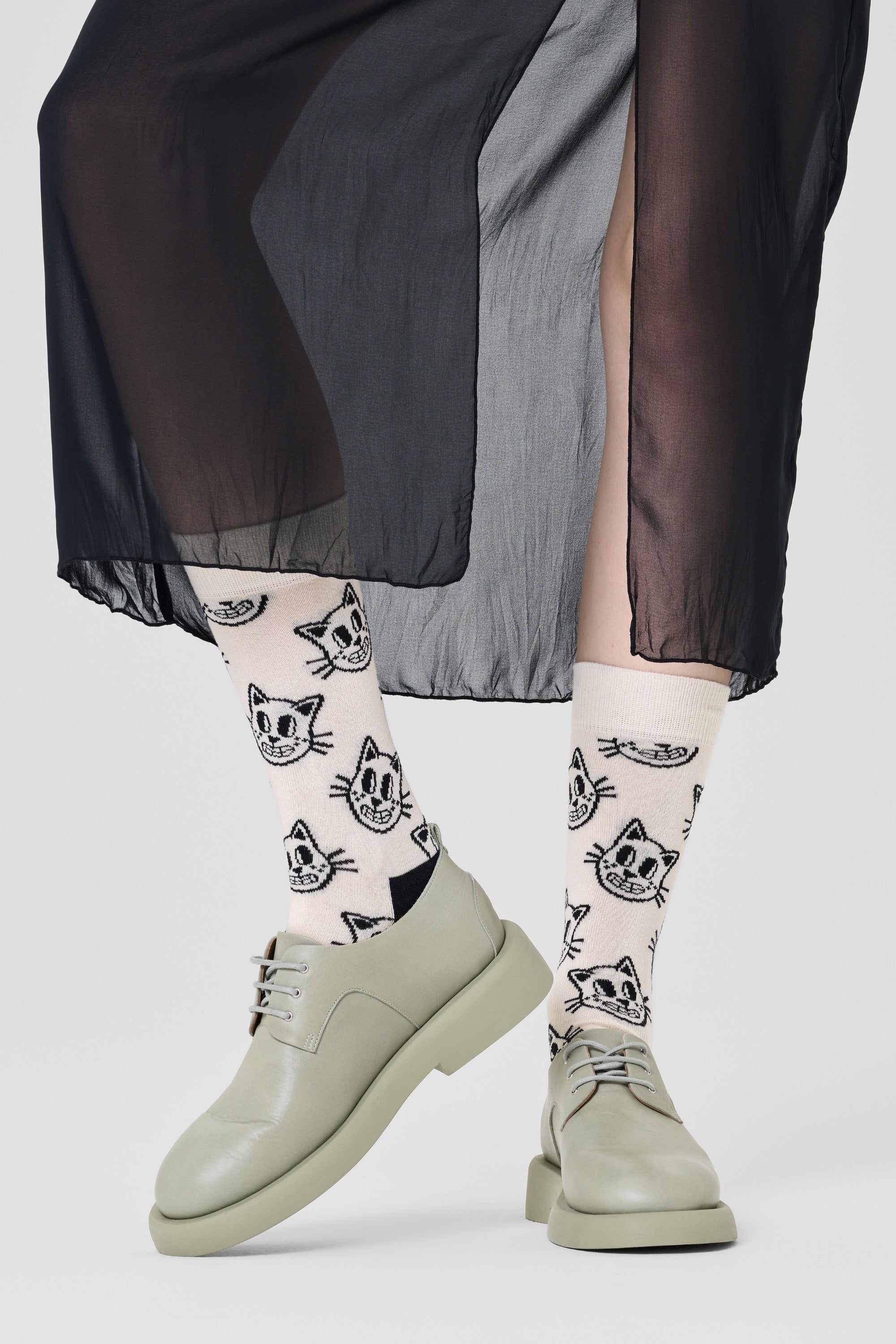 Happy Socks - Kedi Desenli Pamuklu Çorap