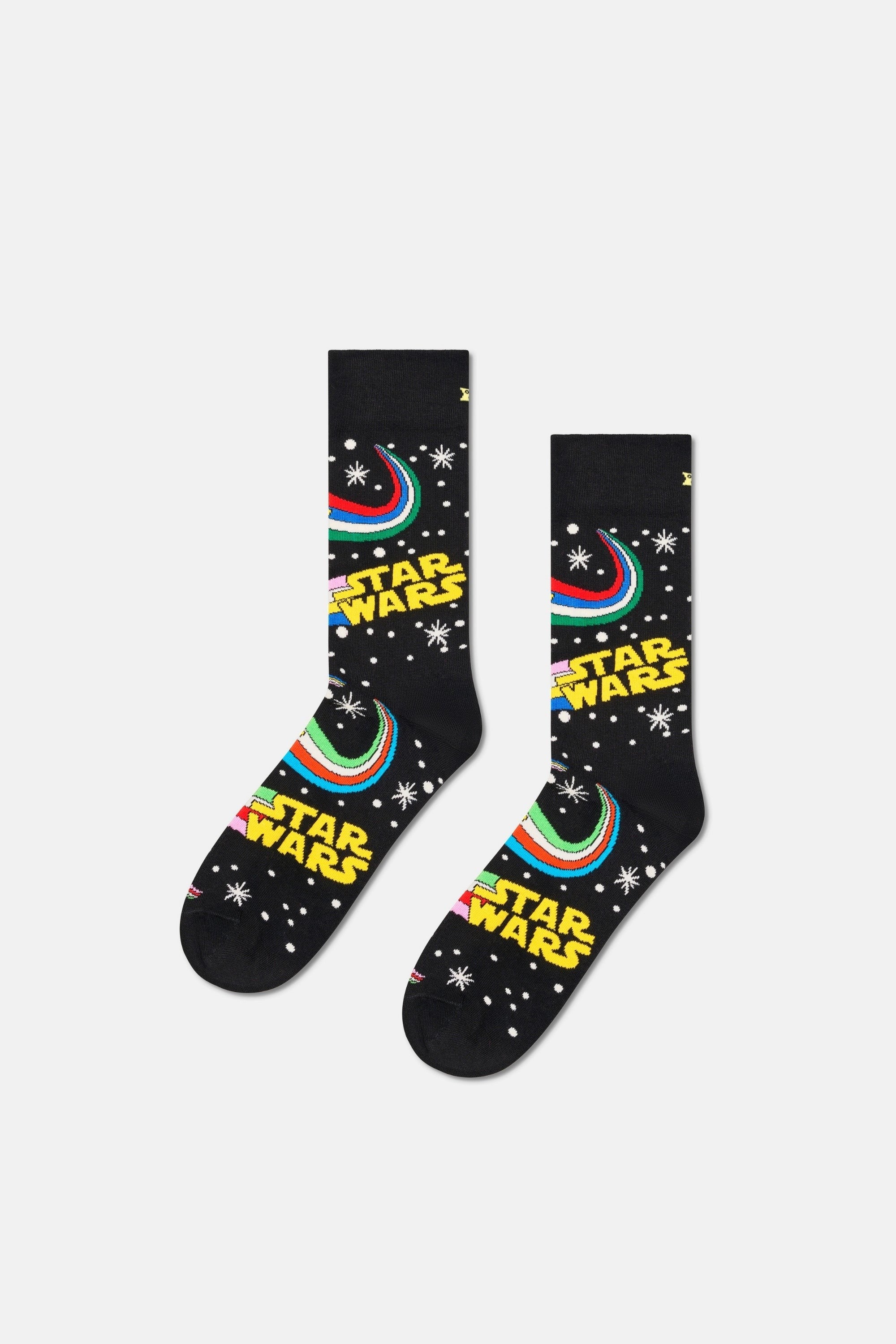 Happy Socks - Siyah Star Wars Desenli Pamuklu Çorap