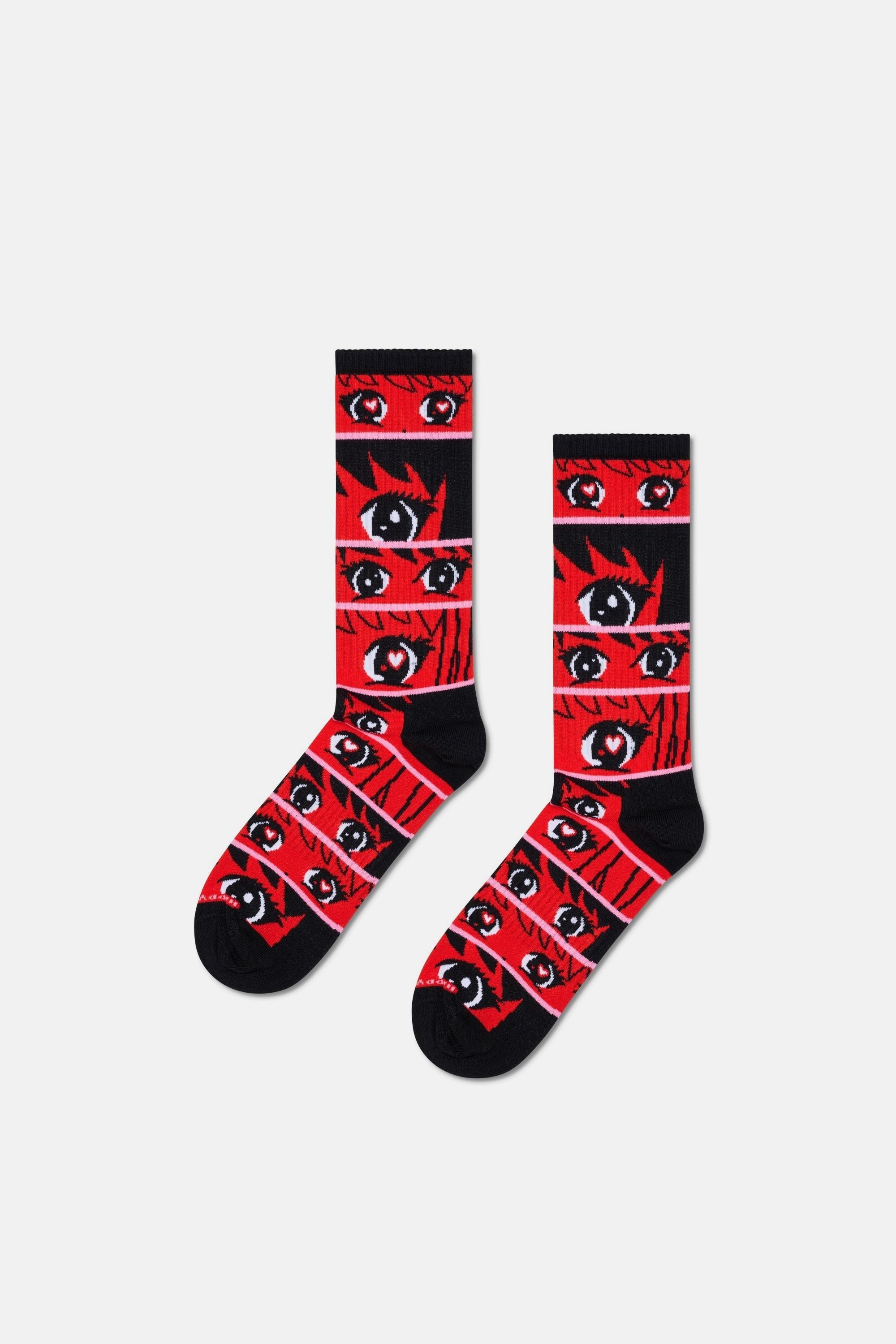 Happy Socks - Anime Çizgili Desenli Pamuklu Çorap