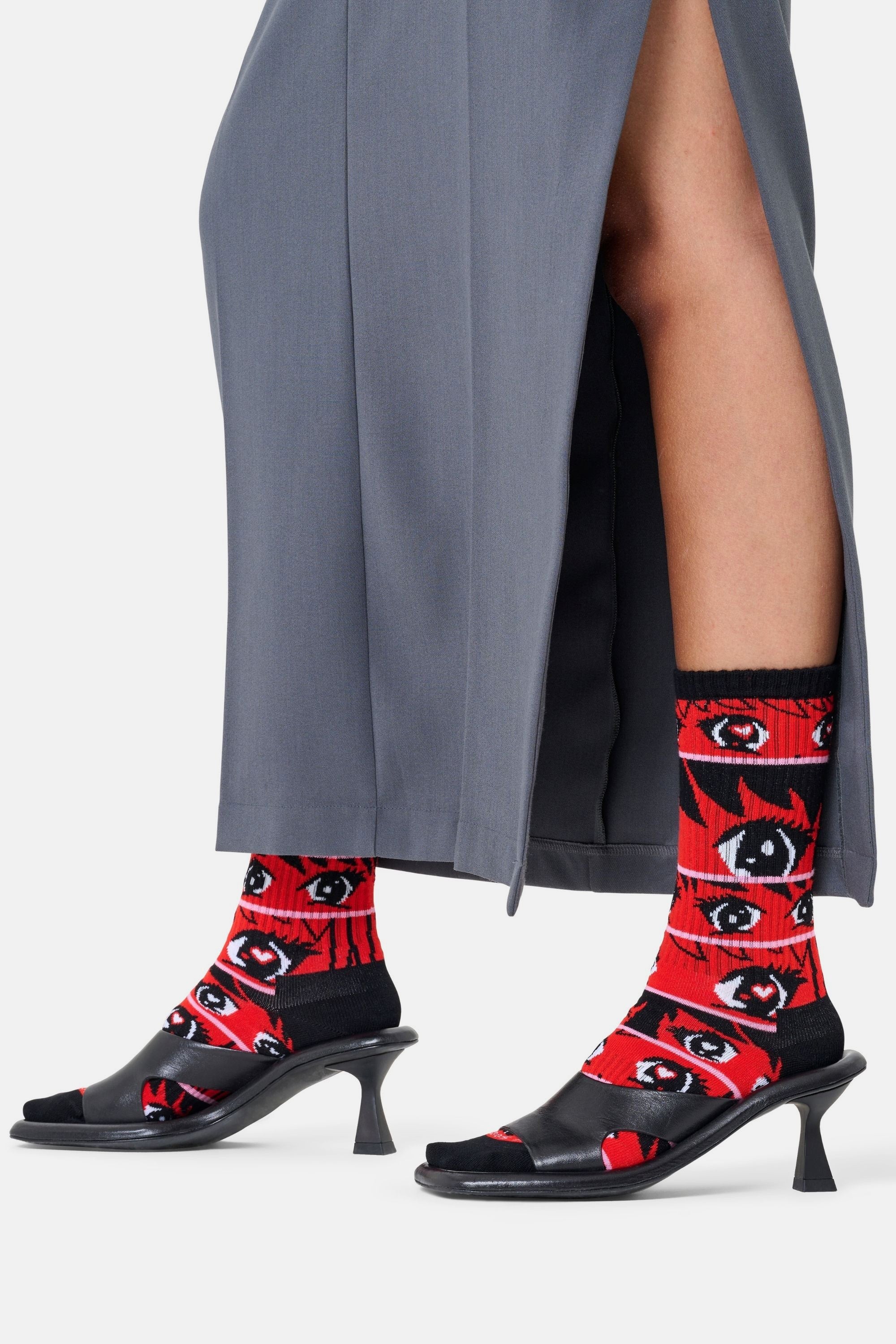 Happy Socks - Anime Çizgili Desenli Pamuklu Çorap