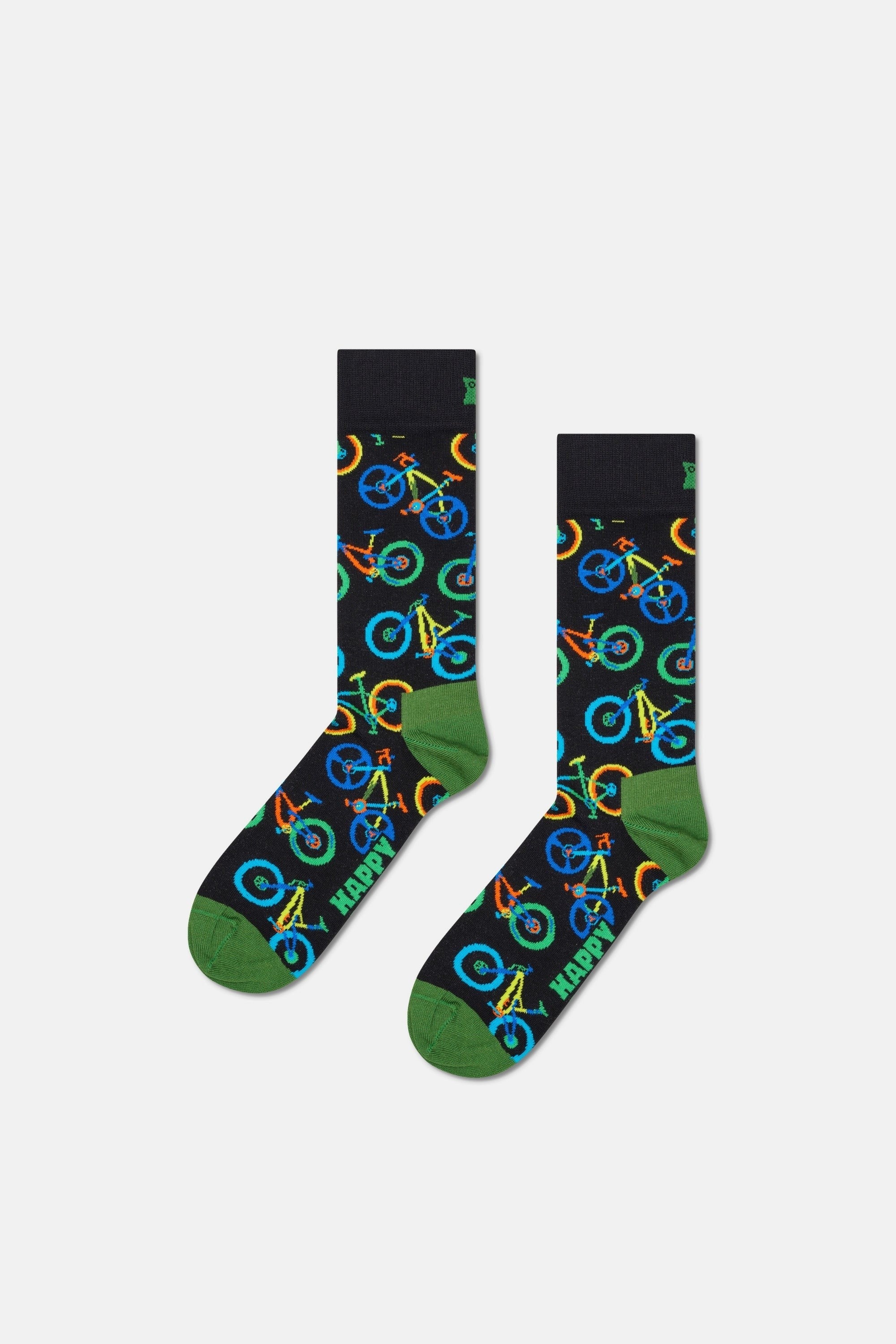 Happy Socks - Dağ Bisikleti Desenli Pamuklu Çorap