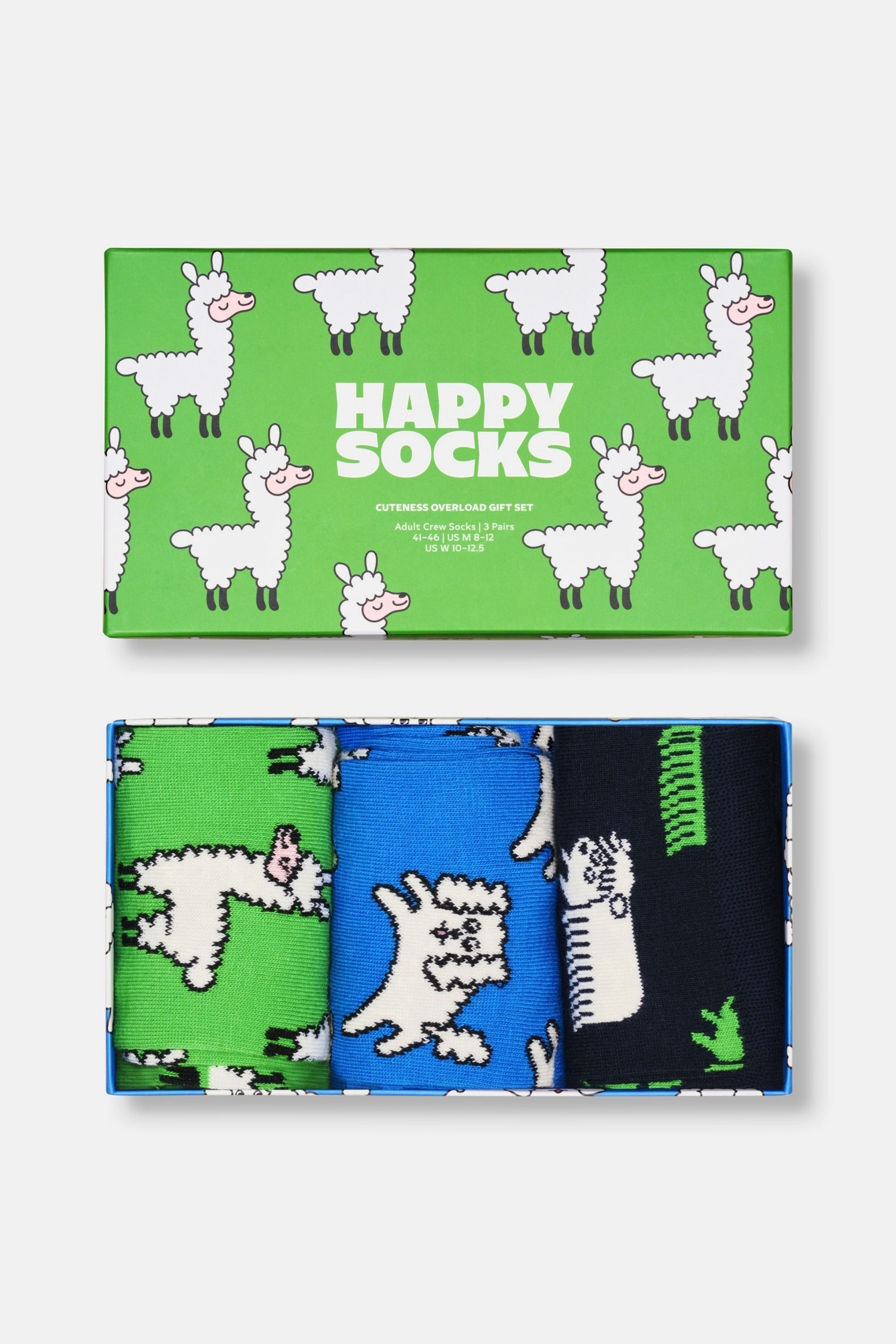 Happy Socks - Çok Renkli Lama Desenli 3Lü Çorap Seti