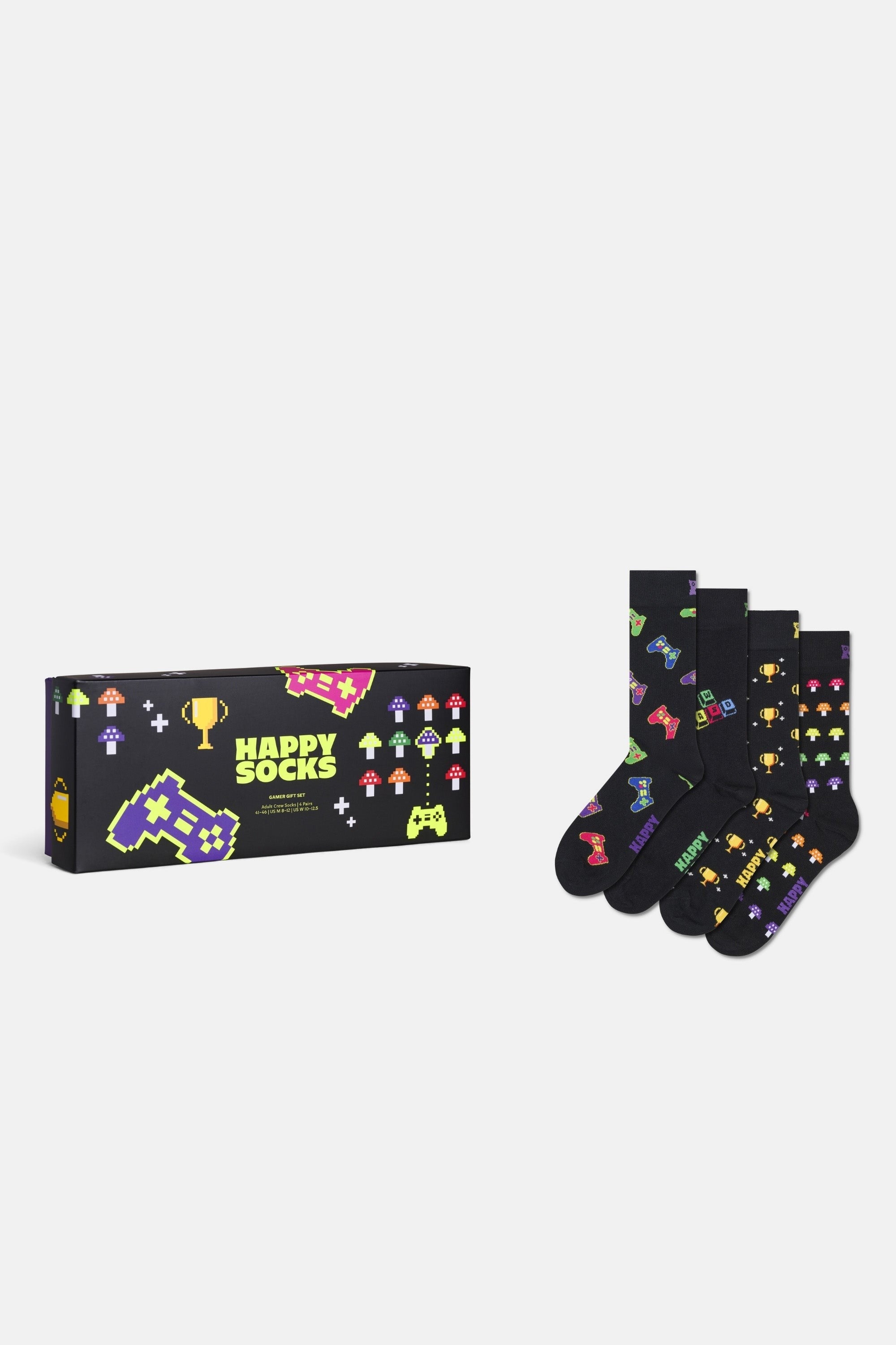 Happy Socks - Oyuncu Temalı Pamuklu 4Lü Çorap Seti