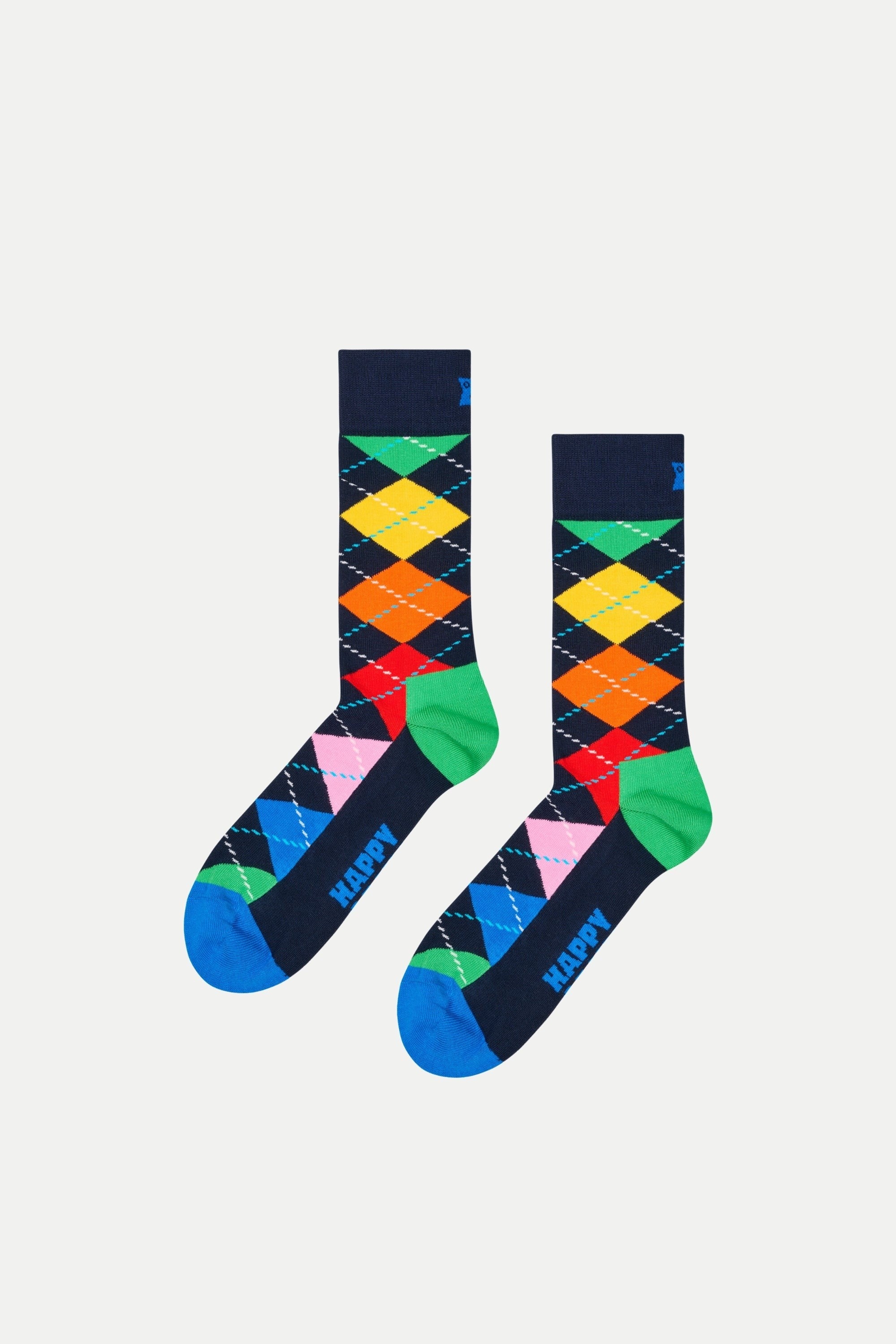 Happy Socks - Çok Renkli Karışık Desenli Pamuklu 4Lü Çorap Seti
