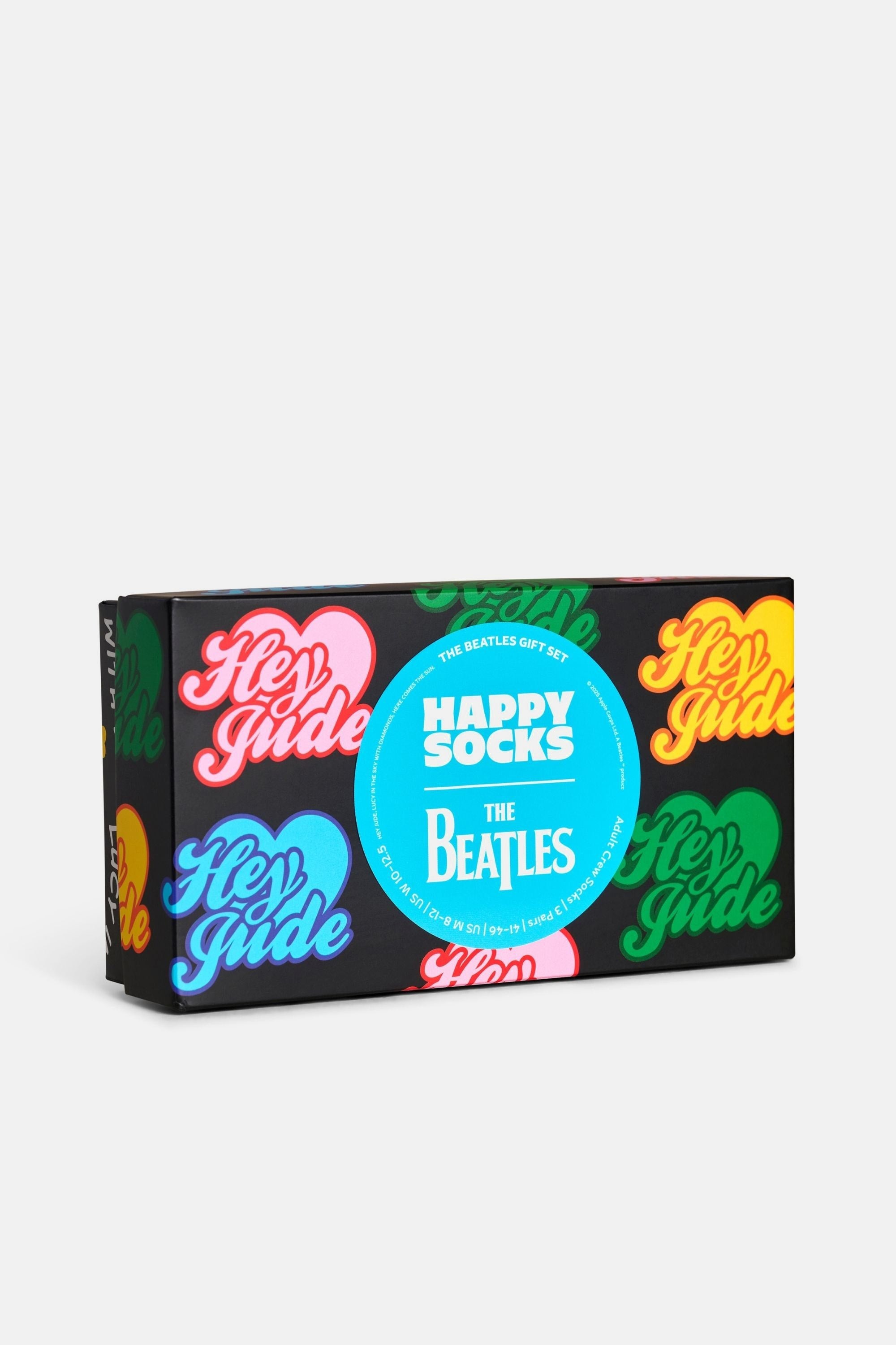 Happy Socks - Çok Renkli The Beatles Desenli 3Lü Çorap Seti