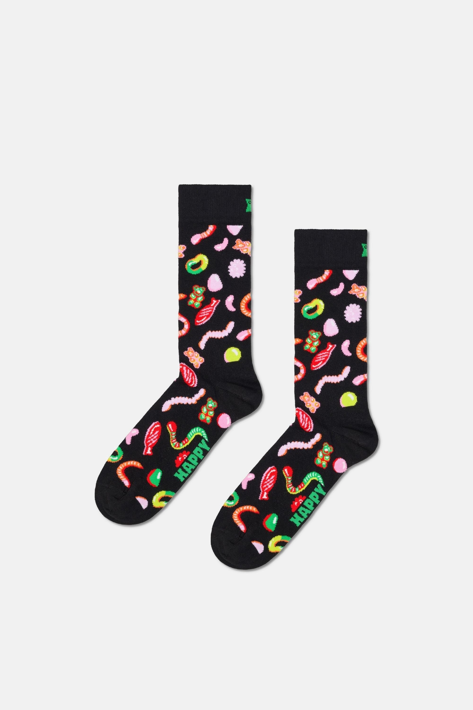 Happy Socks - Çok Renkli Cadılar Bayramı Desenli Pamuklu 2Li Çorap Seti