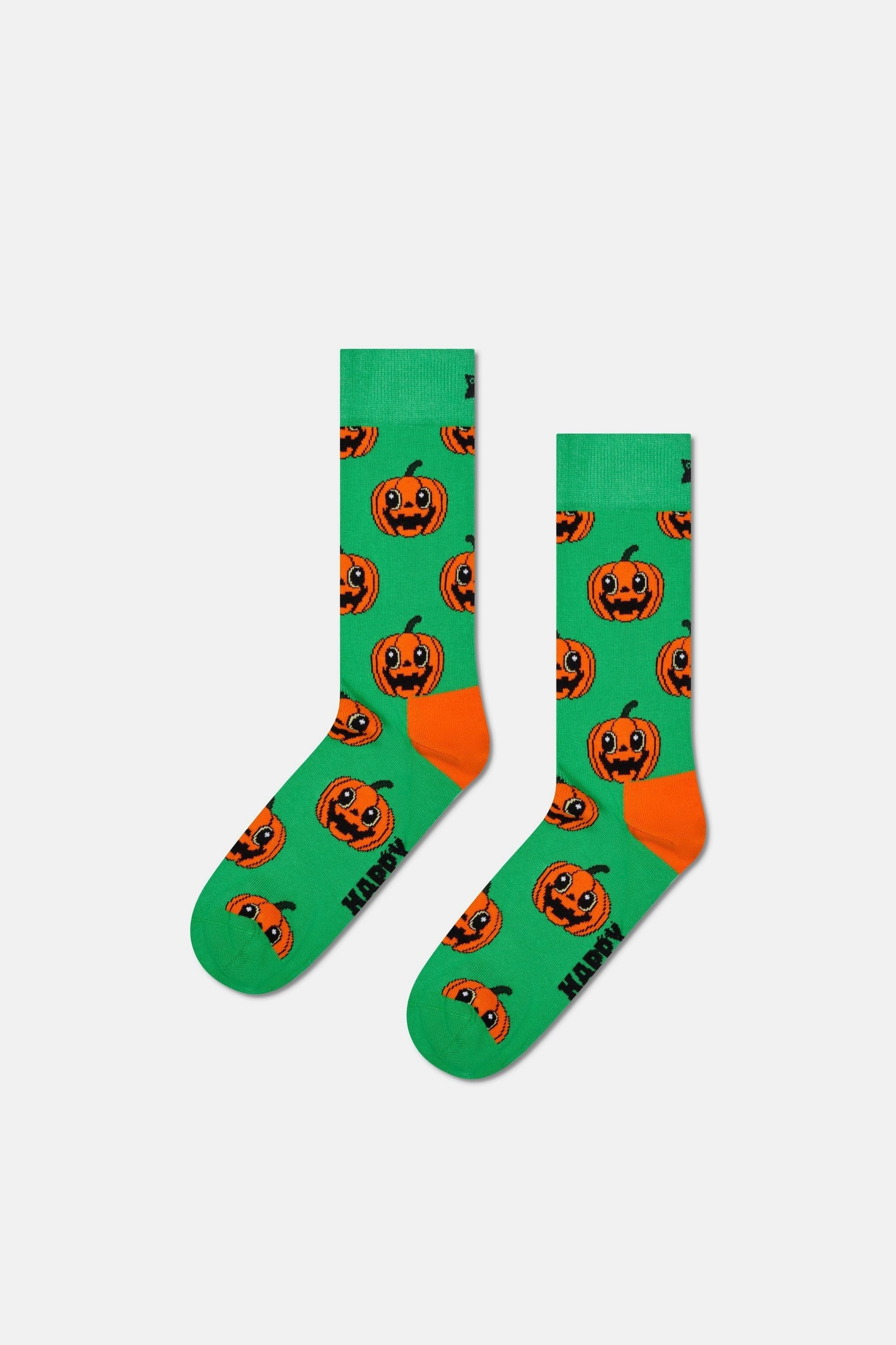 Happy Socks - Çok Renkli Cadılar Bayramı Desenli Pamuklu 2Li Çorap Seti