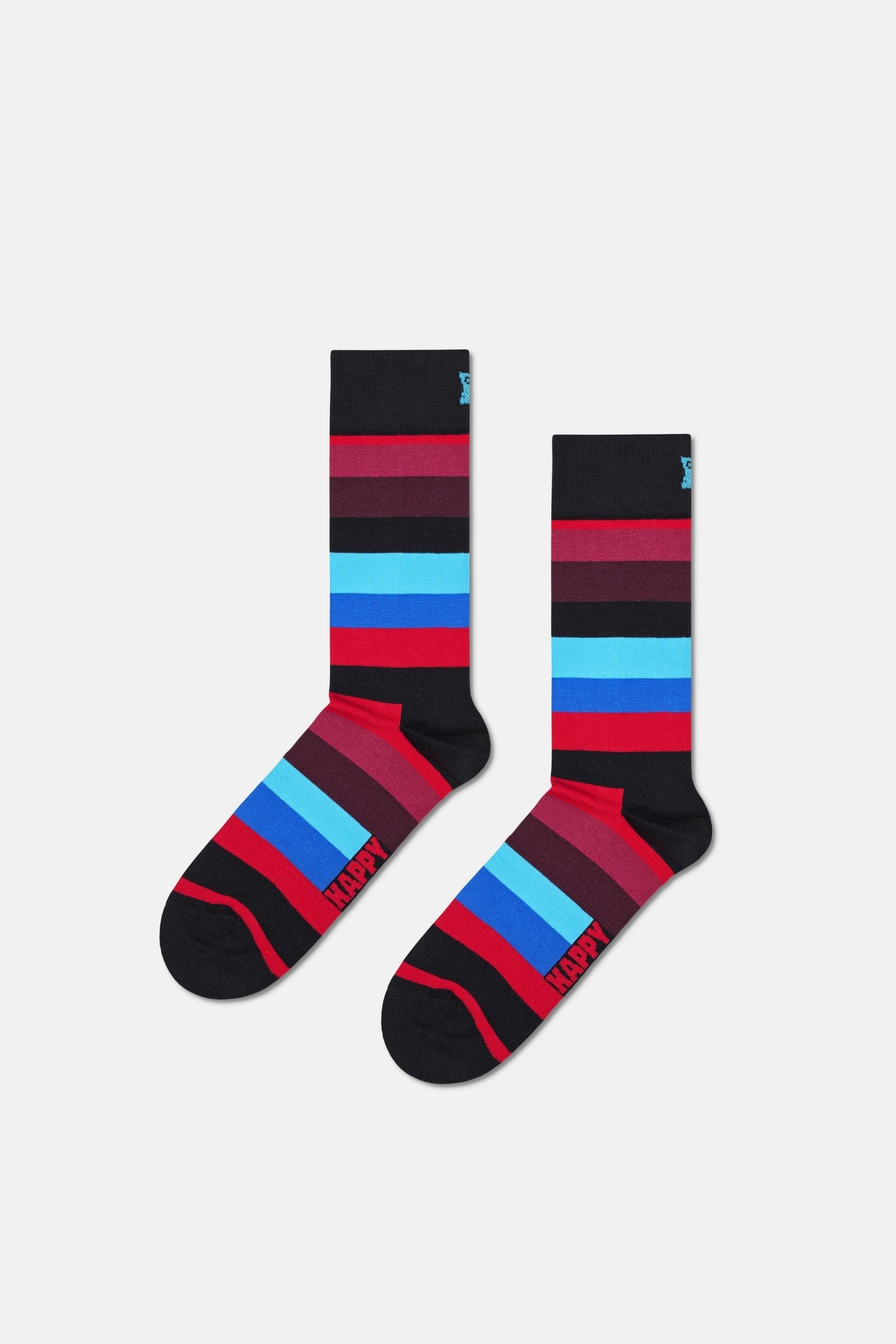 Happy Socks - Çok Renkli Çizgili Desenli Pamuklu Çorap