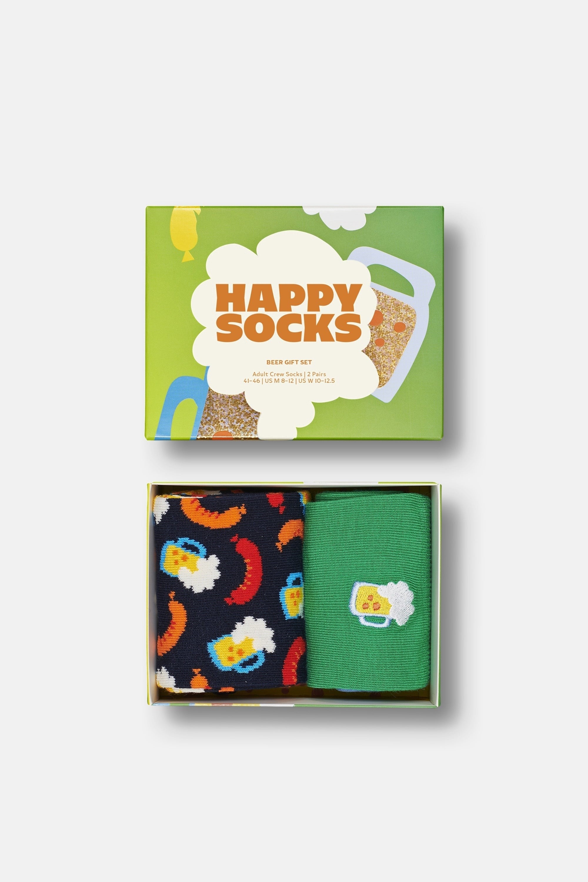 Happy Socks - Çok Renkli Bardak Desenli Pamuklu 2Li Çorap Seti