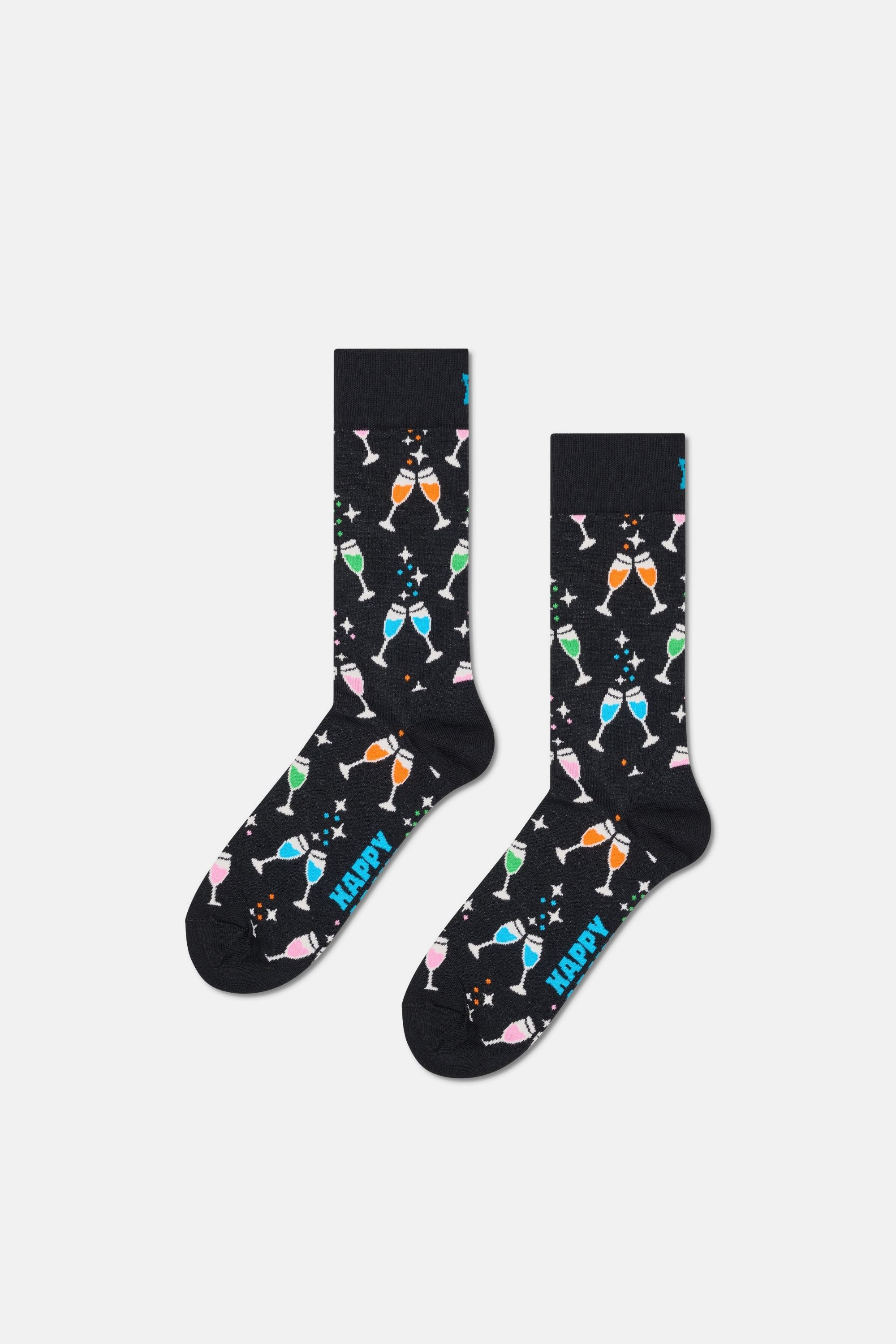 Happy Socks - Erkek Çok Renkli Kutlama Desenli 3’lü Çorap Seti