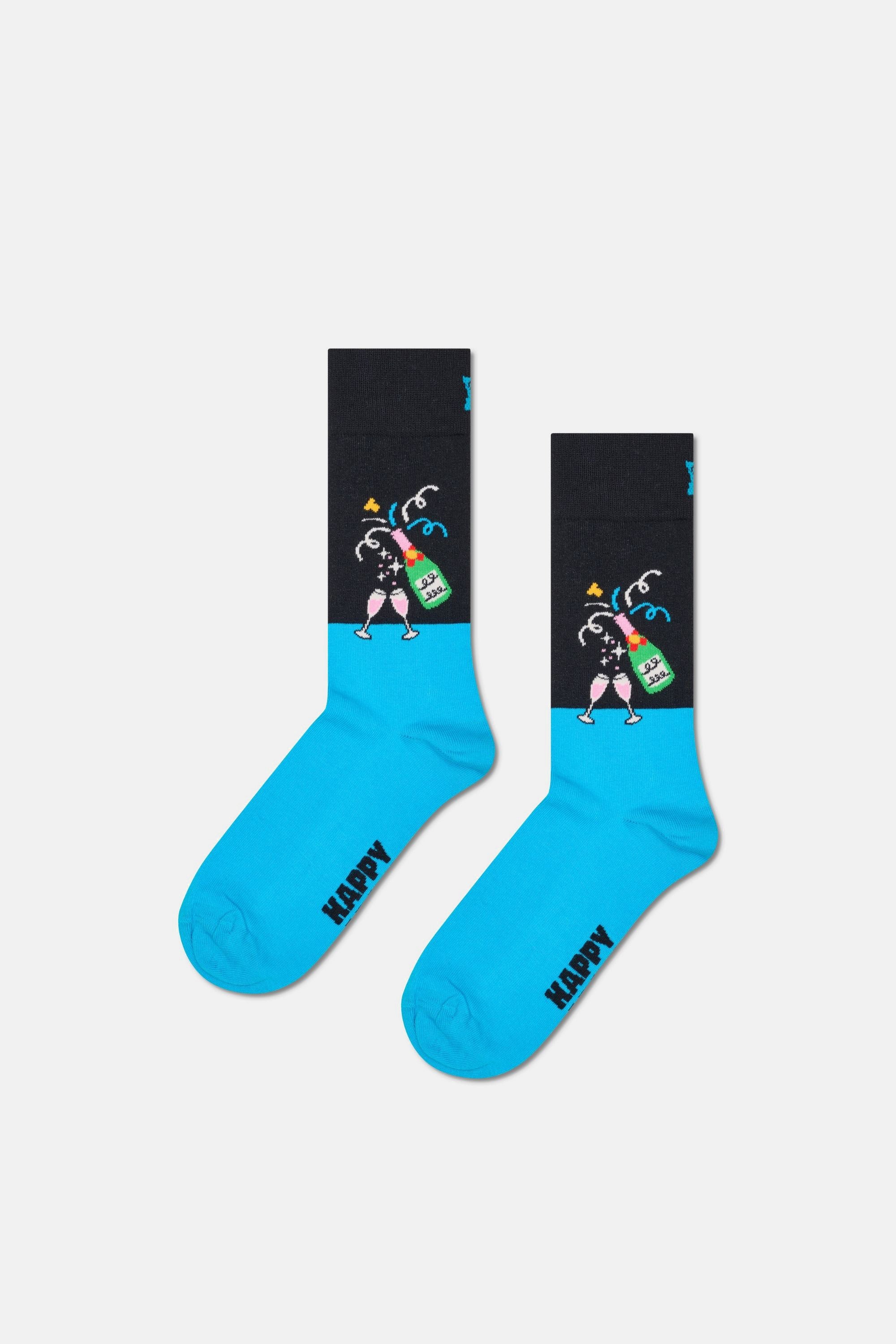 Happy Socks - Erkek Çok Renkli Kutlama Desenli 3’lü Çorap Seti