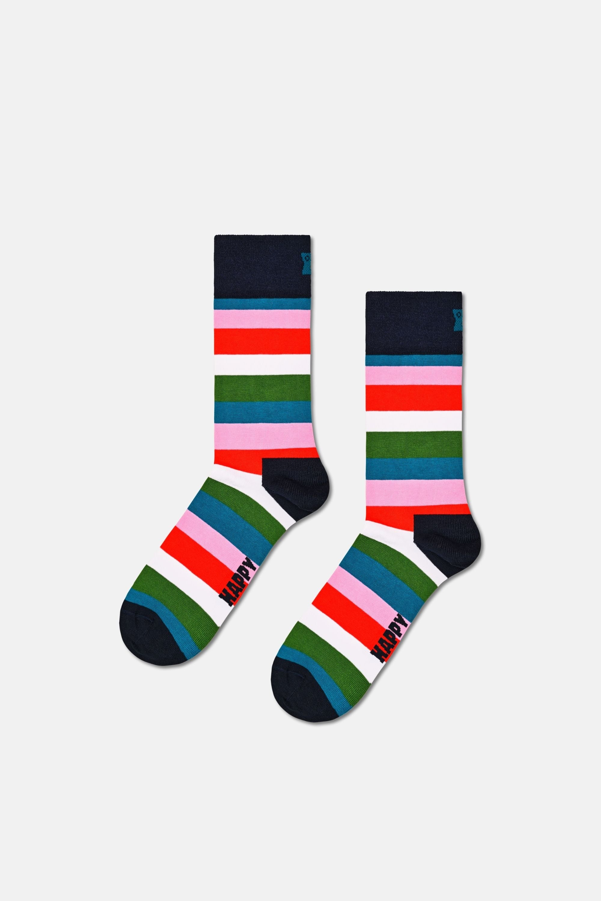 Happy Socks - Çok Renkli Karışık Kutlama Desenli 3'lü Pamuklu Çorap Seti