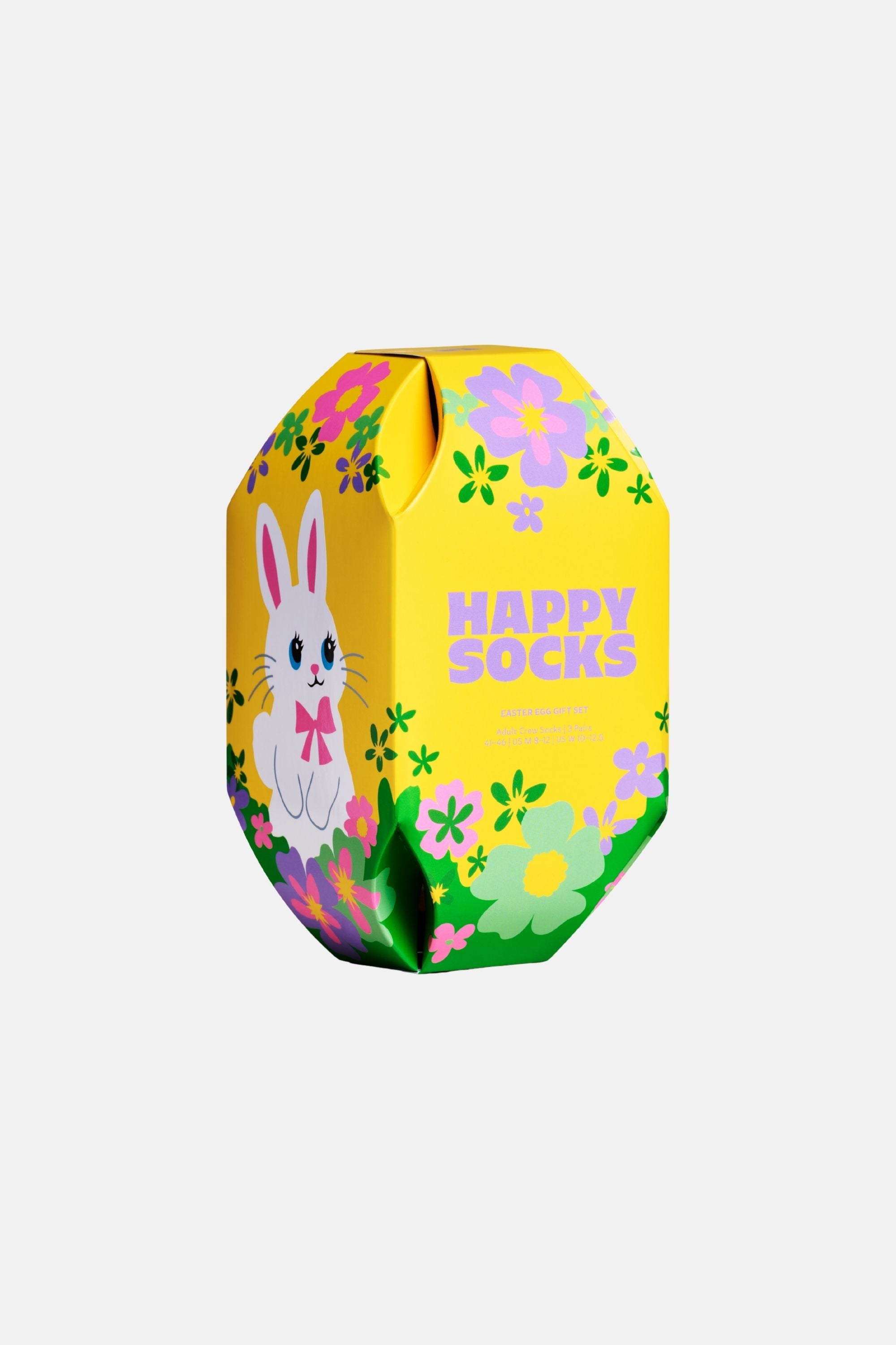 Happy Socks - Çok Renkli Tavşan Desenli 3'lü Pamuklu Çorap Seti