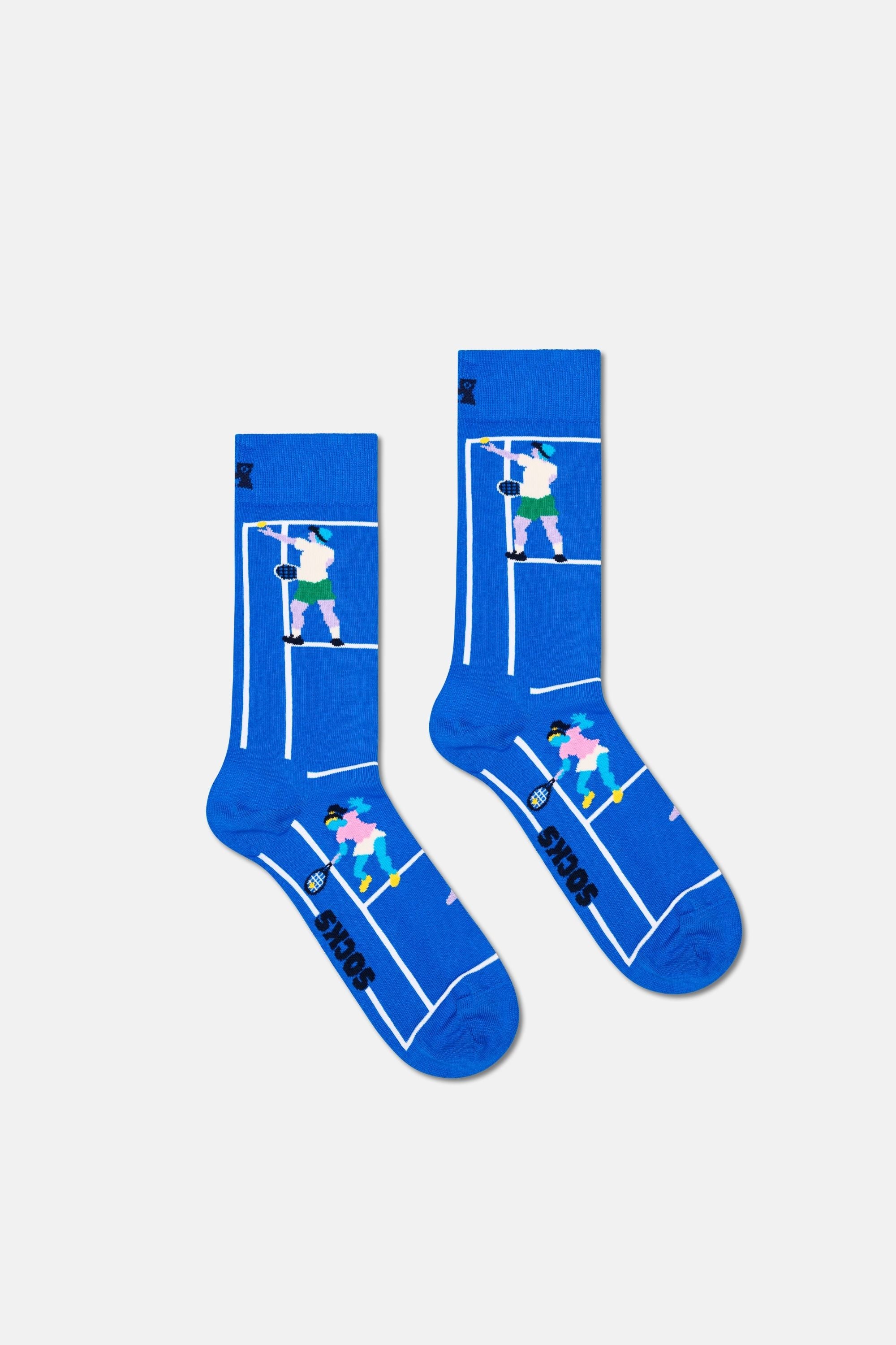 Happy Socks - Çok Renkli Tenis Desenli 3'lü Pamuklu Çorap Seti