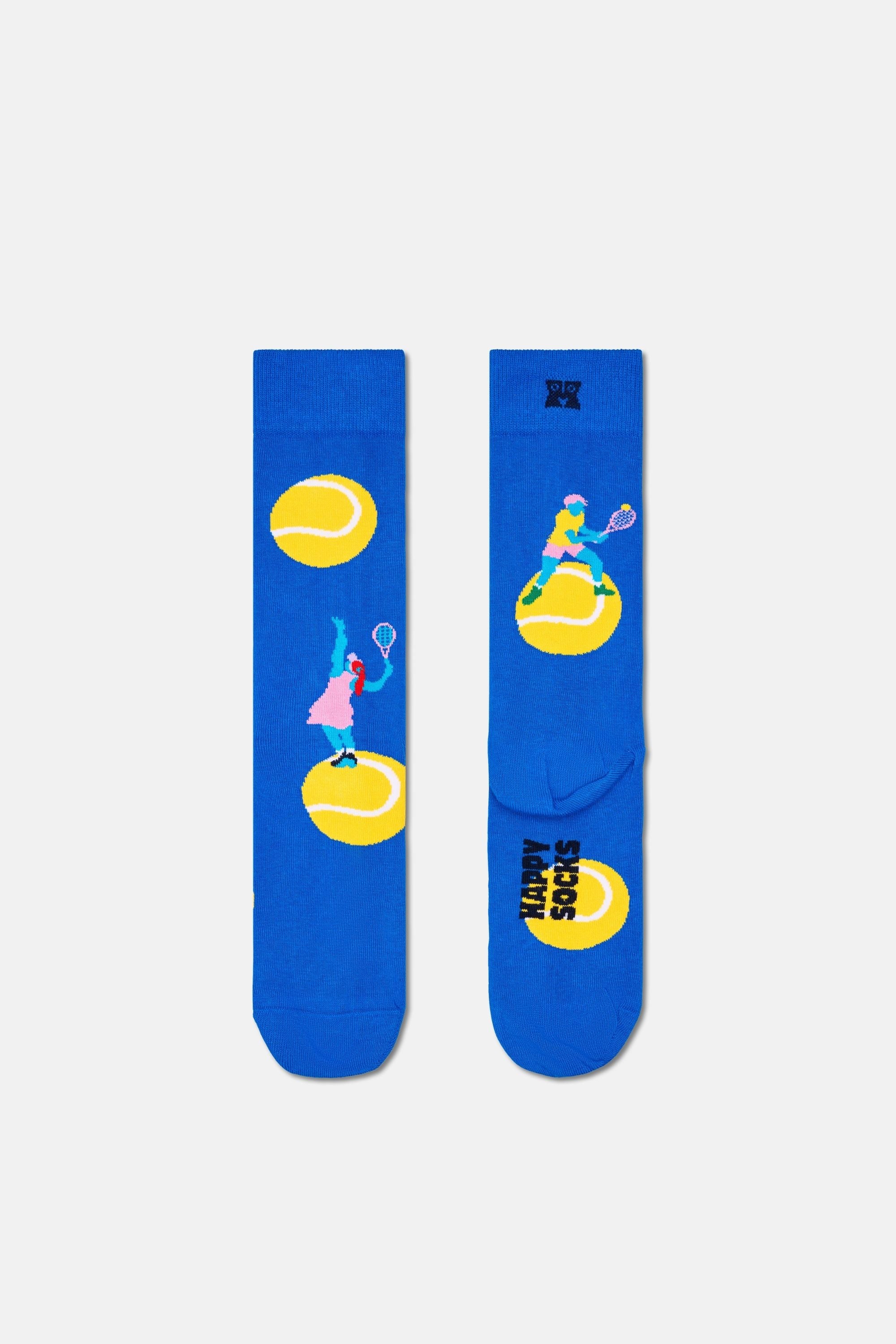 Happy Socks - Çok Renkli Tenis Desenli 3'lü Pamuklu Çorap Seti