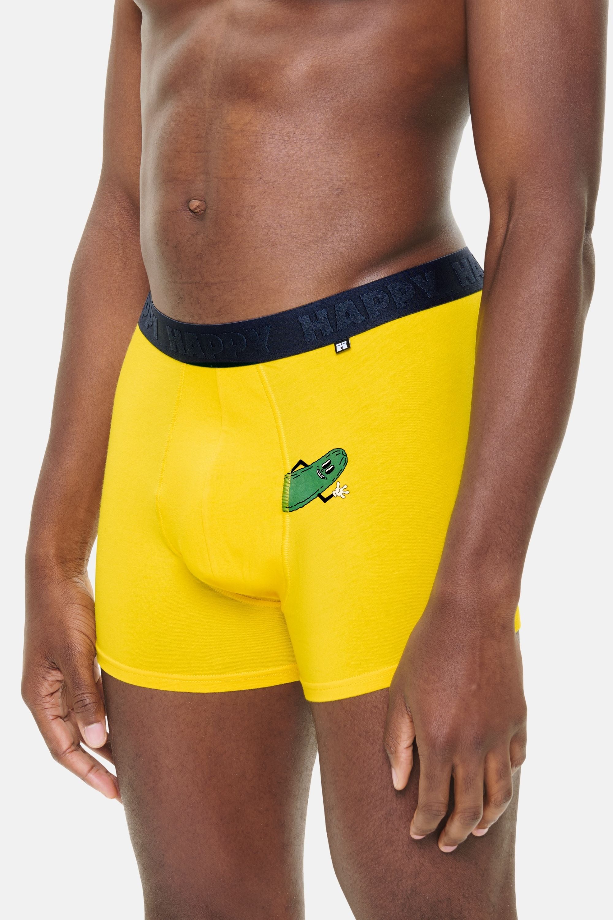Happy Socks -  Erkek Sarı Turşu Desenli Boxer