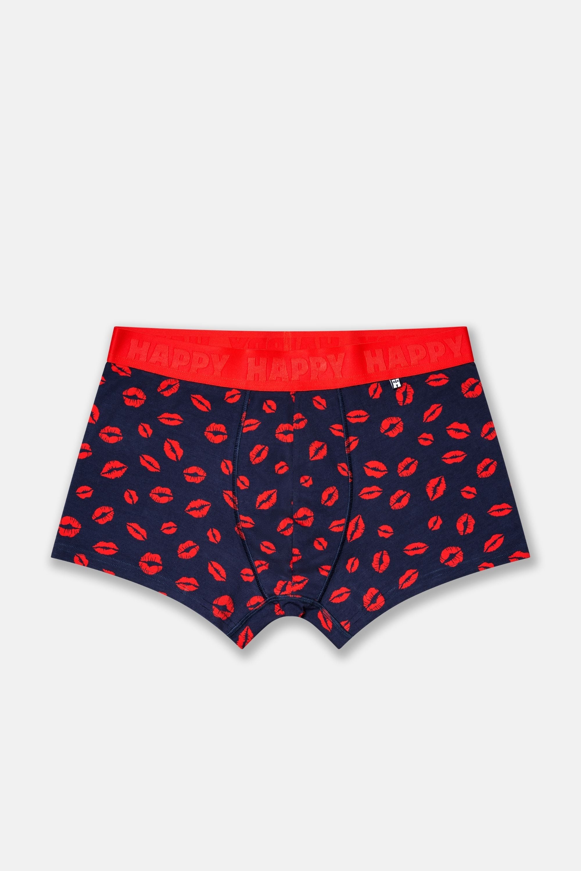 Happy Socks - Erkek Lacivert Dudak Desenli Boxer