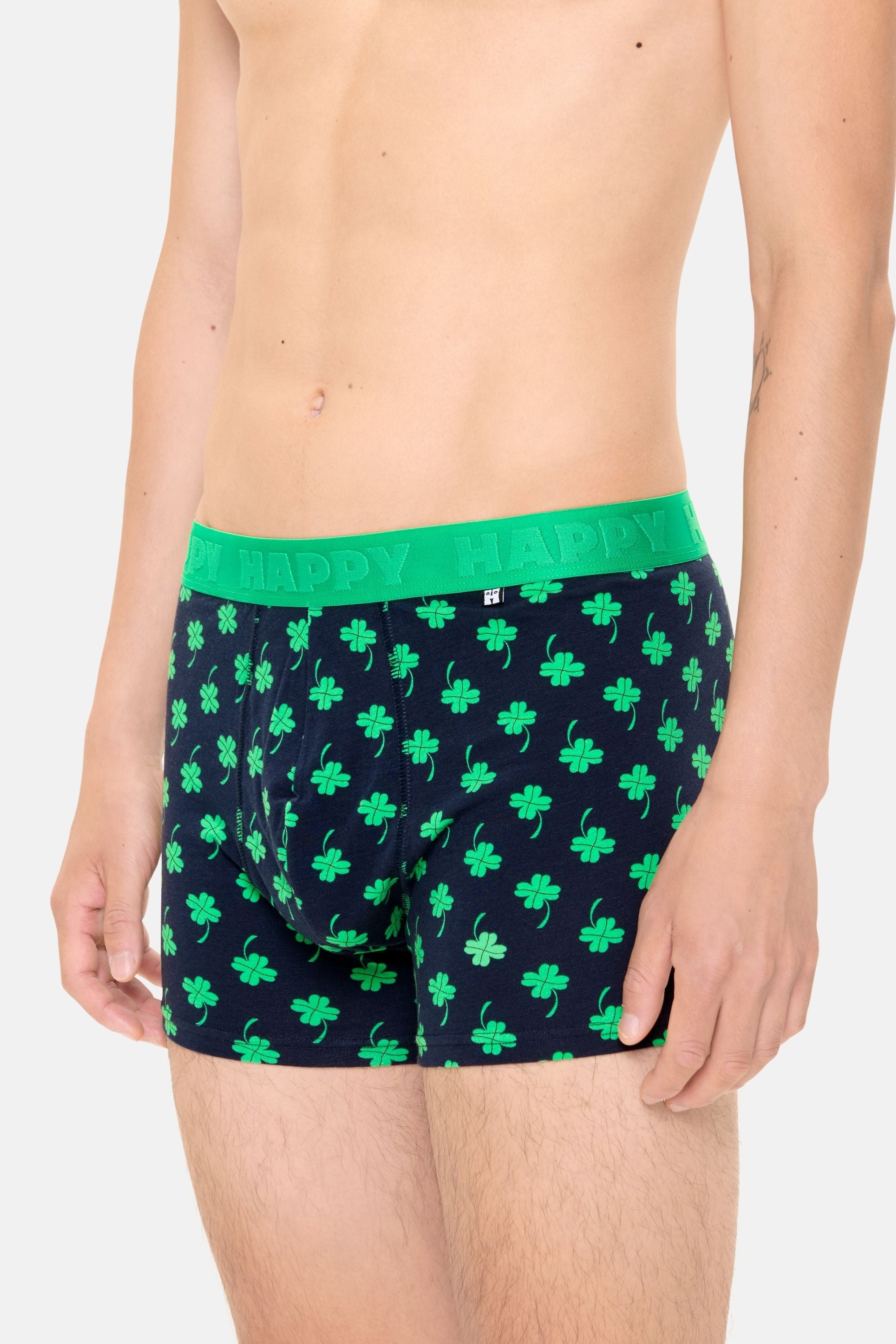 Happy Socks -  Erkek Lacivert Yonca Desenli Boxer