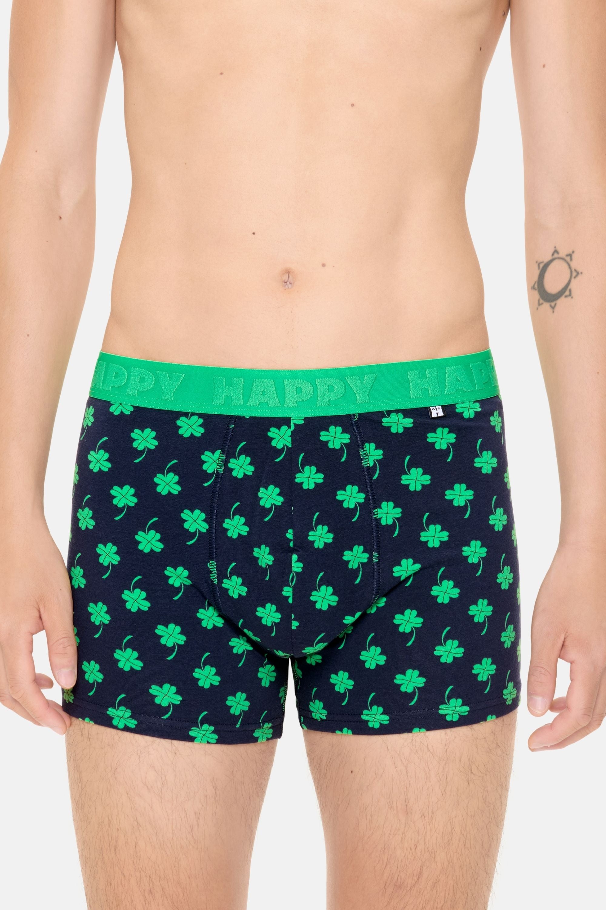 Happy Socks -  Erkek Lacivert Yonca Desenli Boxer