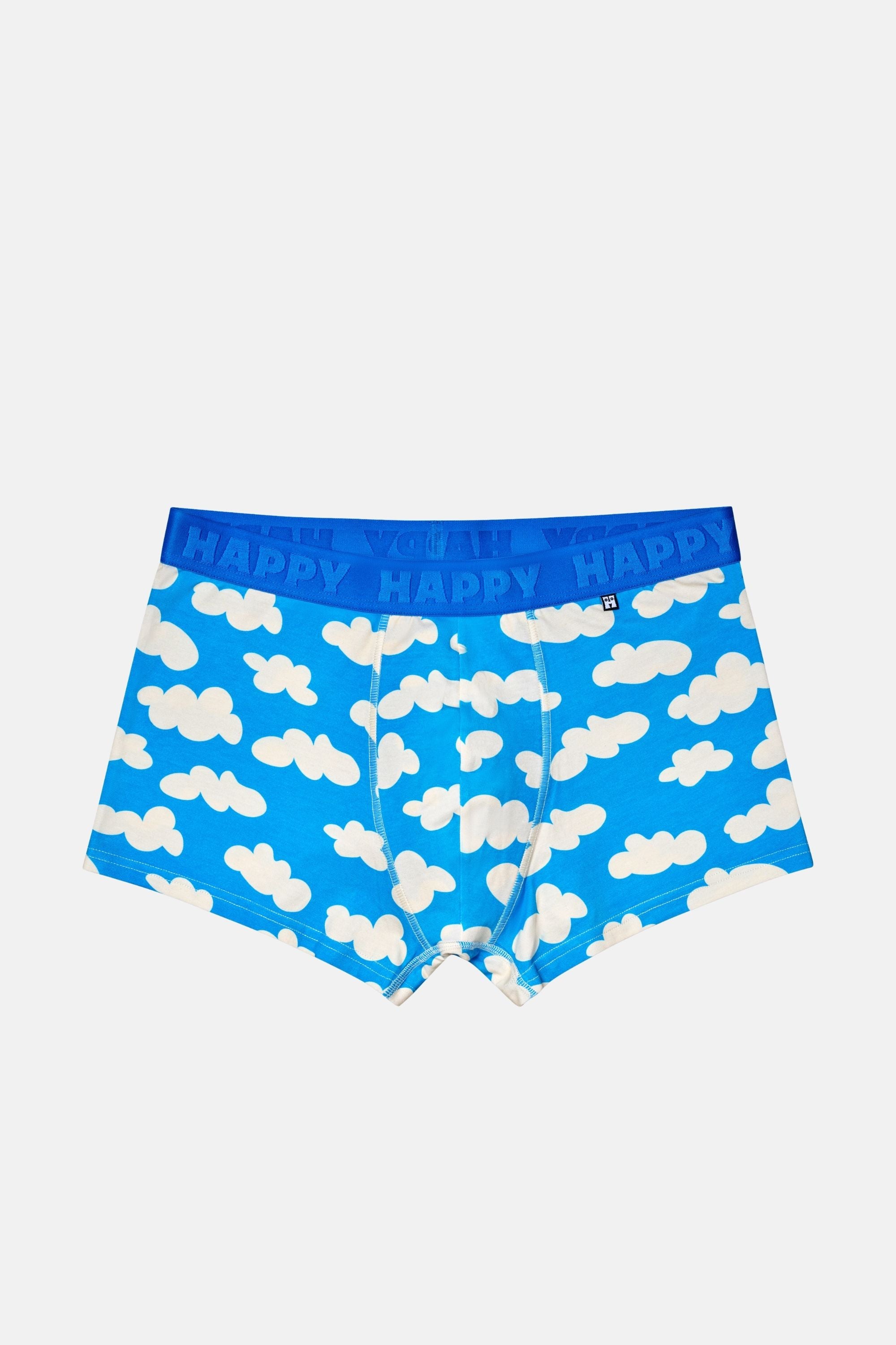 Happy Socks -  Erkek Mavi Bulut Desenli Boxer