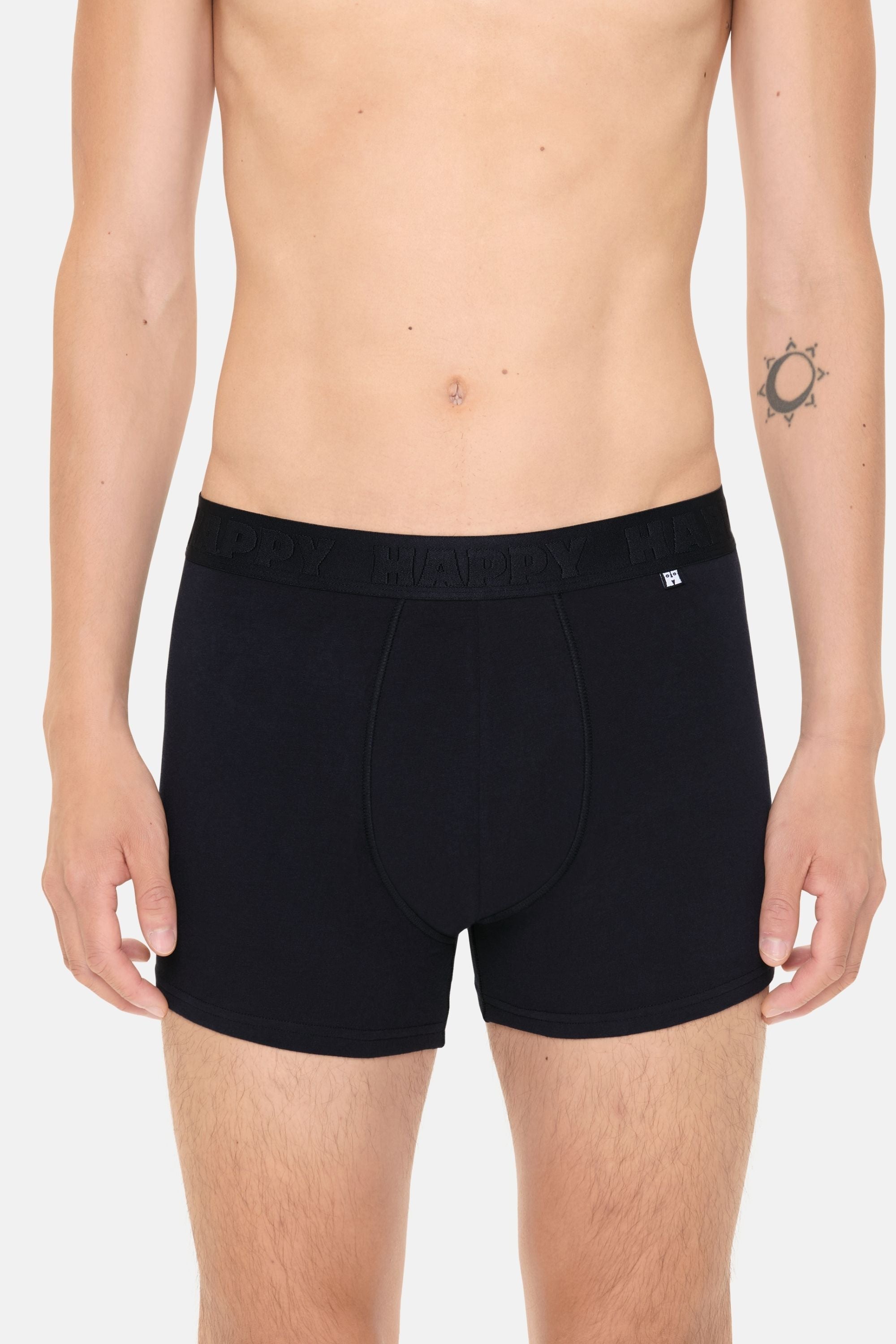 Happy Socks -  Erkek Siyah Karışık Desenli 3'lü Boxer Seti