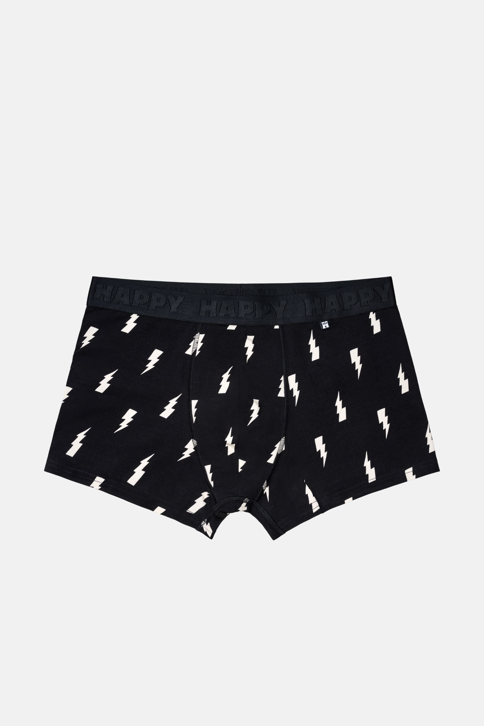 Happy Socks -  Erkek Siyah Karışık Desenli 3'lü Boxer Seti