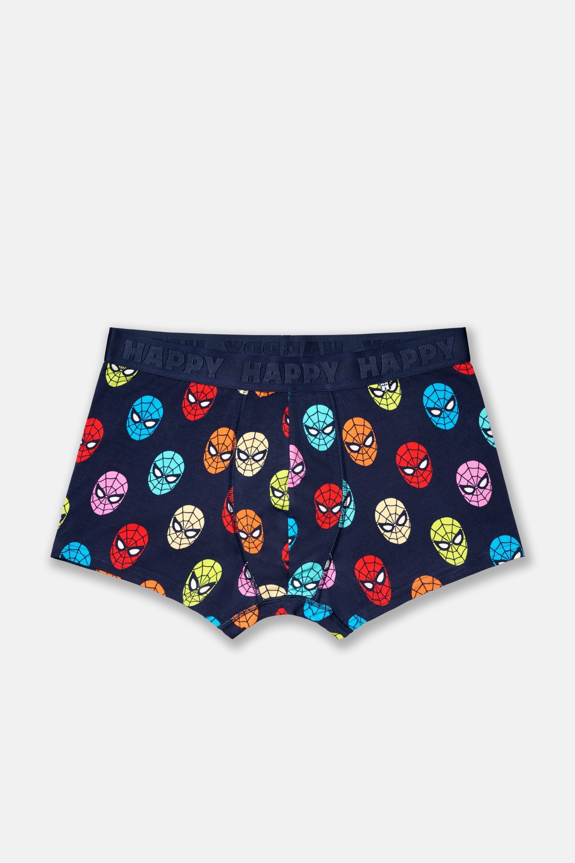 Happy Socks - Erkek Lacivert Spıder-Man Desenli Boxer