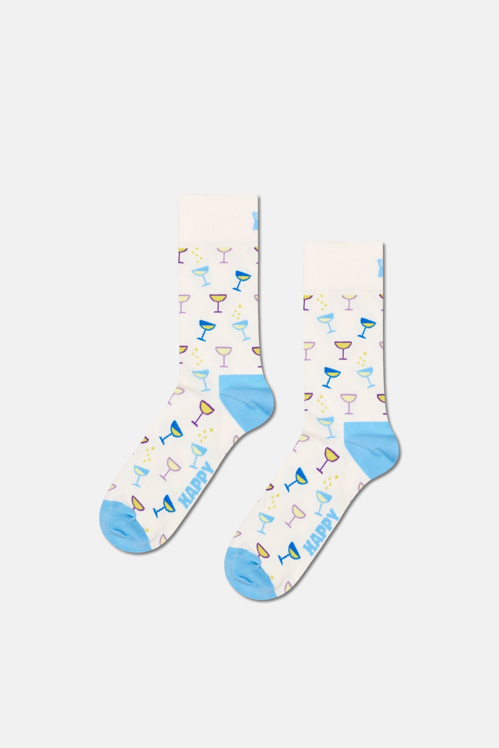 Happy Socks - Çok Renkli İstiridye Desenli 3'lü Pamuklu Çorap Seti