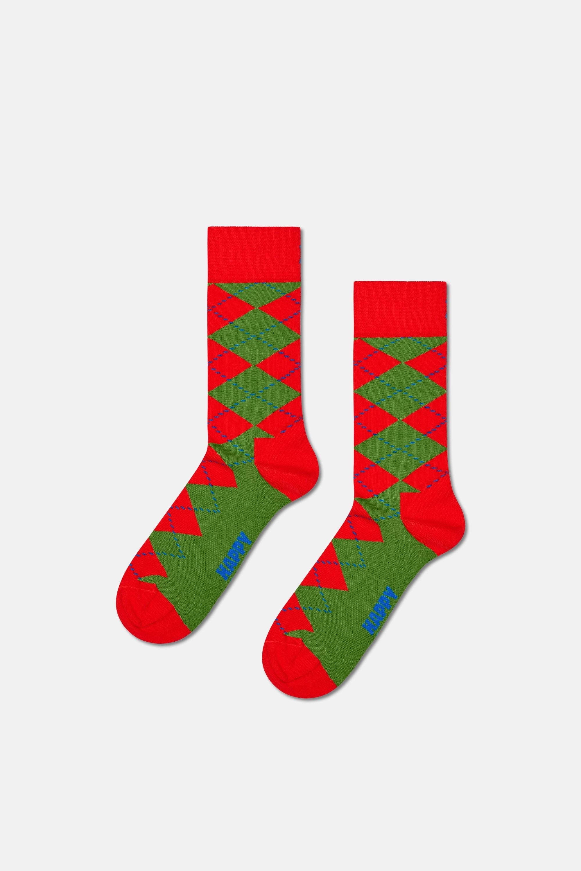 Happy Socks - Çok Renkli Doğa Desenli 3'lü Pamuklu Çorap Seti