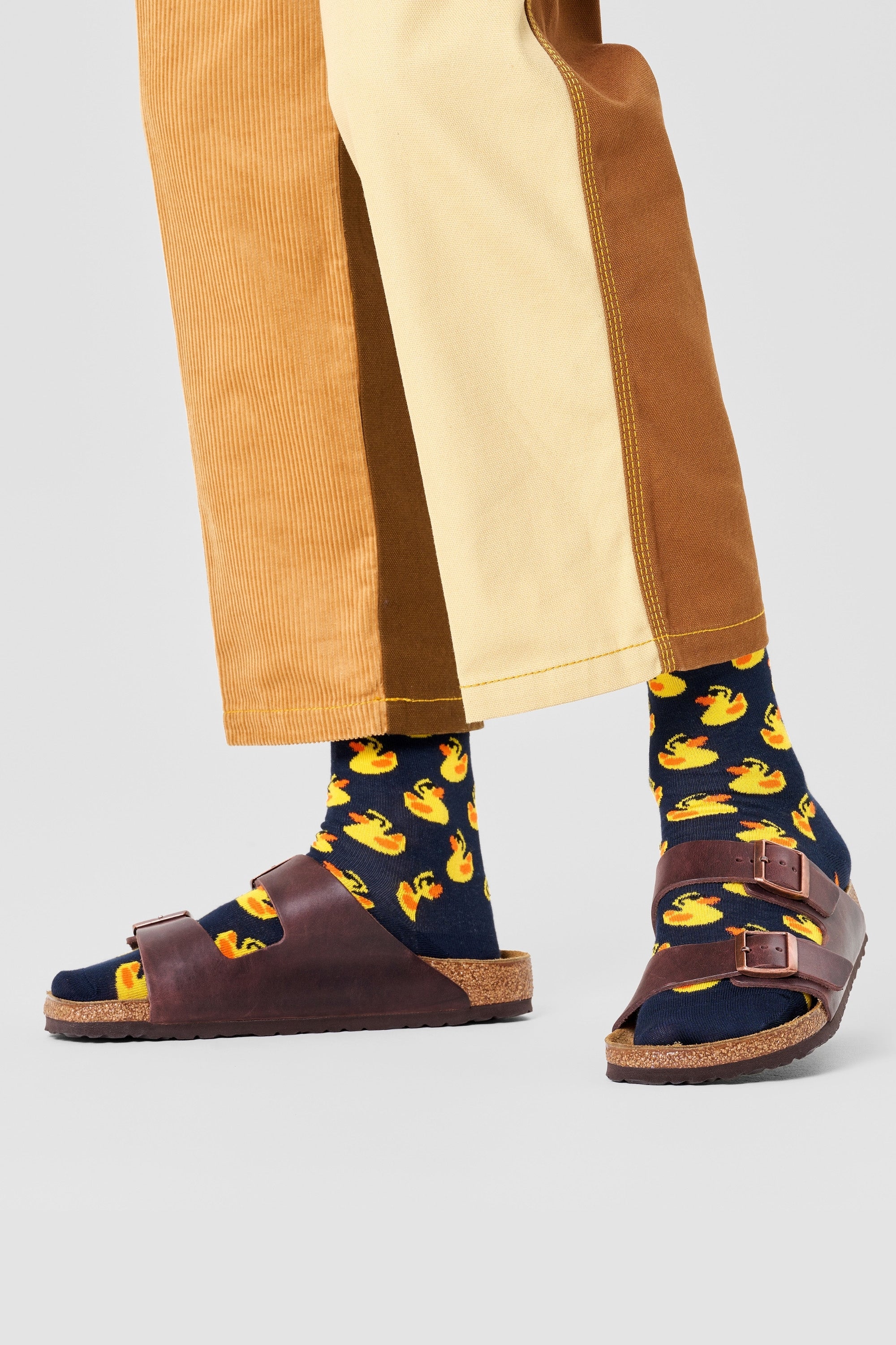 Happy Socks - Erkek Lacivert Ördek Desenli Pamuklu Çorap