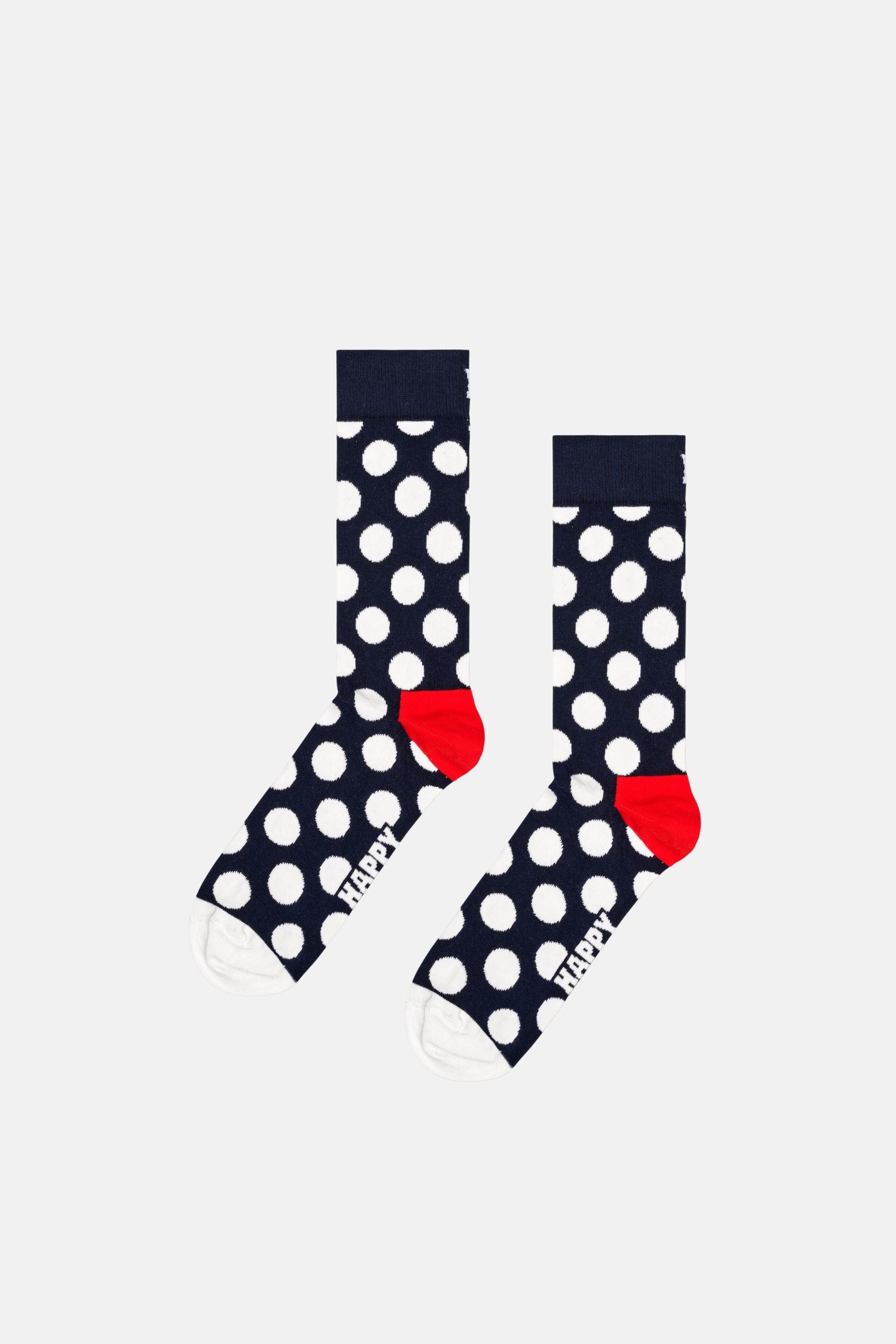 Happy Socks - Lacivert 3Lü Klasik Desenli Pamuklu Çorap Seti