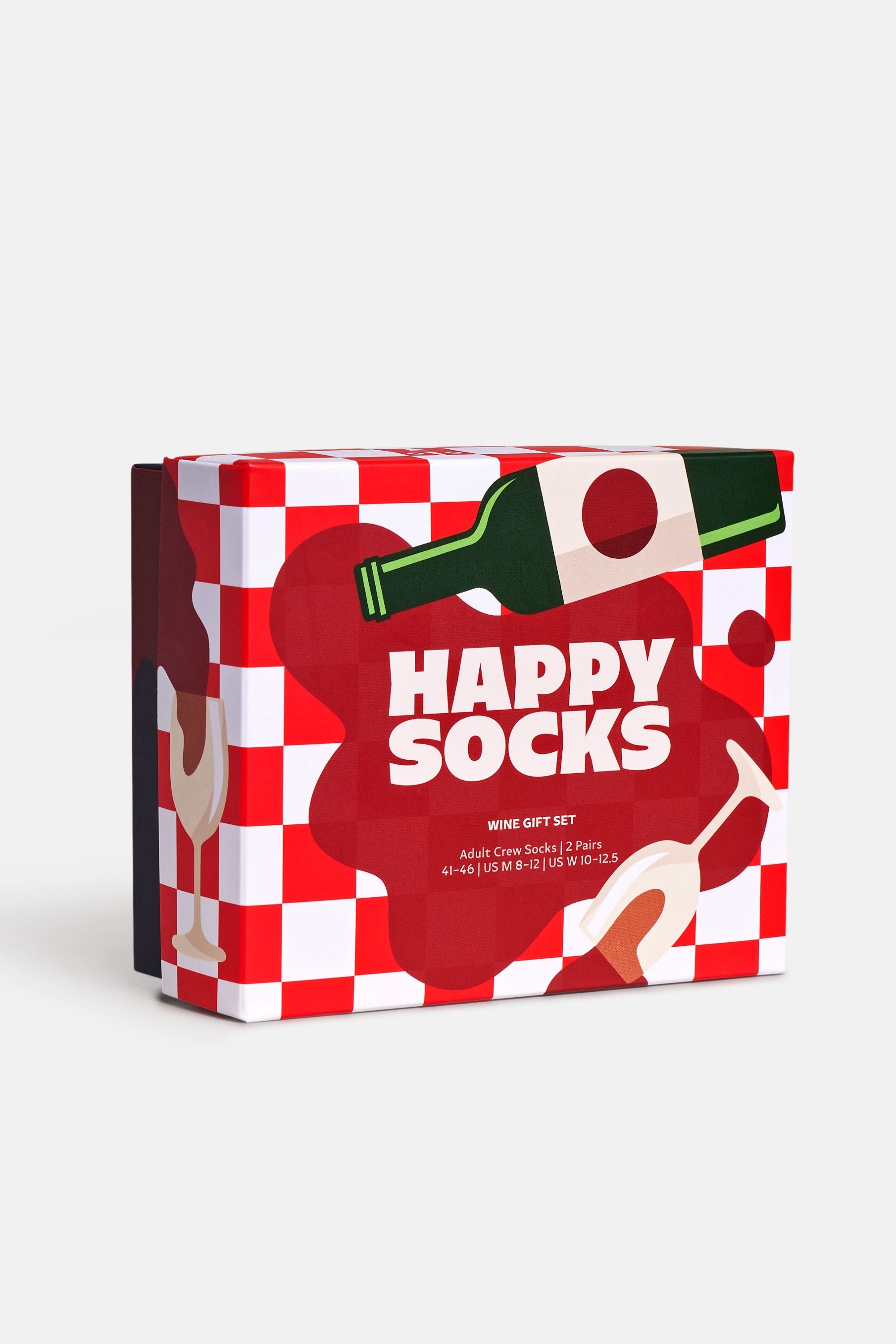 Happy Socks - Çok Renkli 2Li Kadeh Desenli Pamuklu Çorap Seti