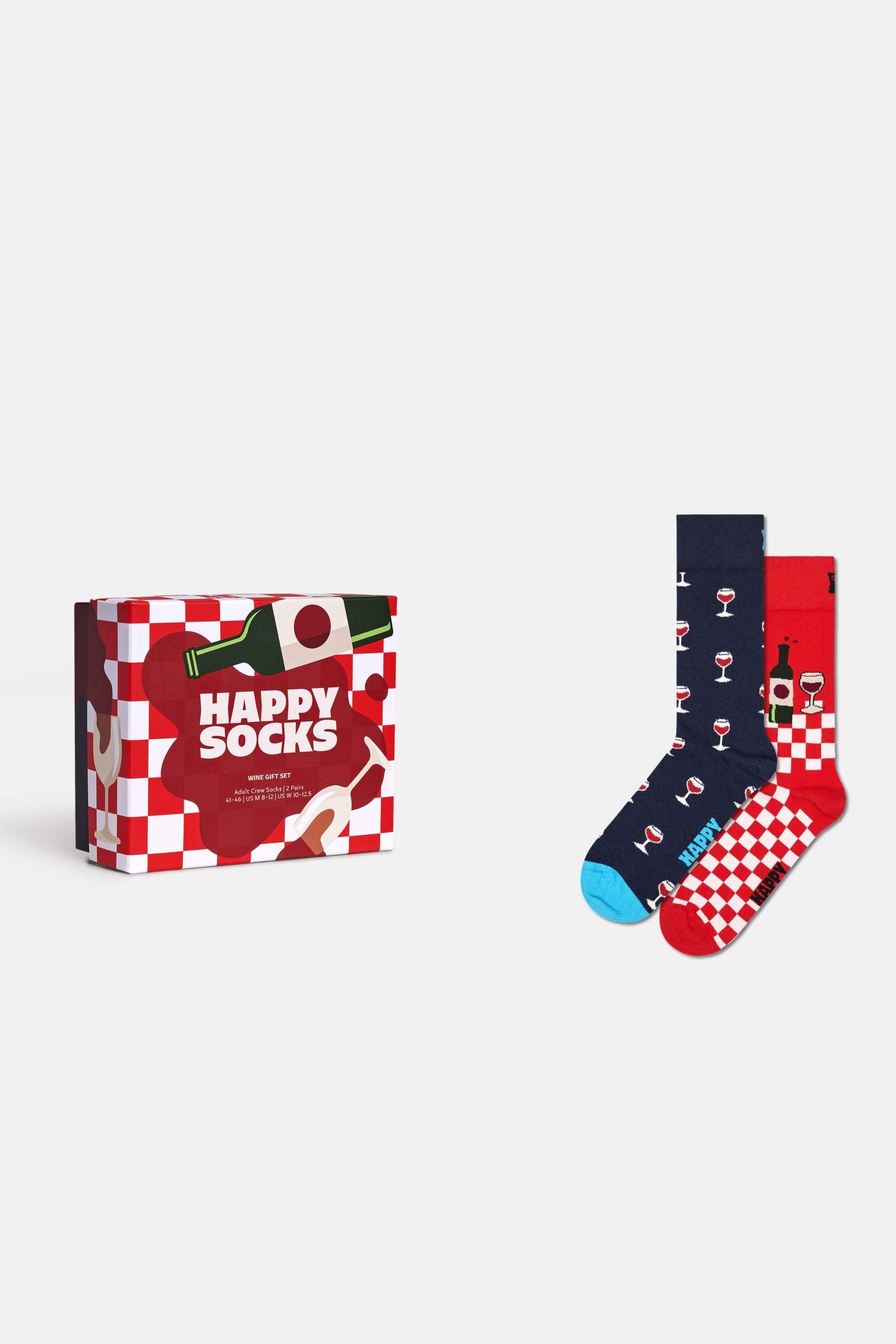 Happy Socks - Çok Renkli 2Li Kadeh Desenli Pamuklu Çorap Seti