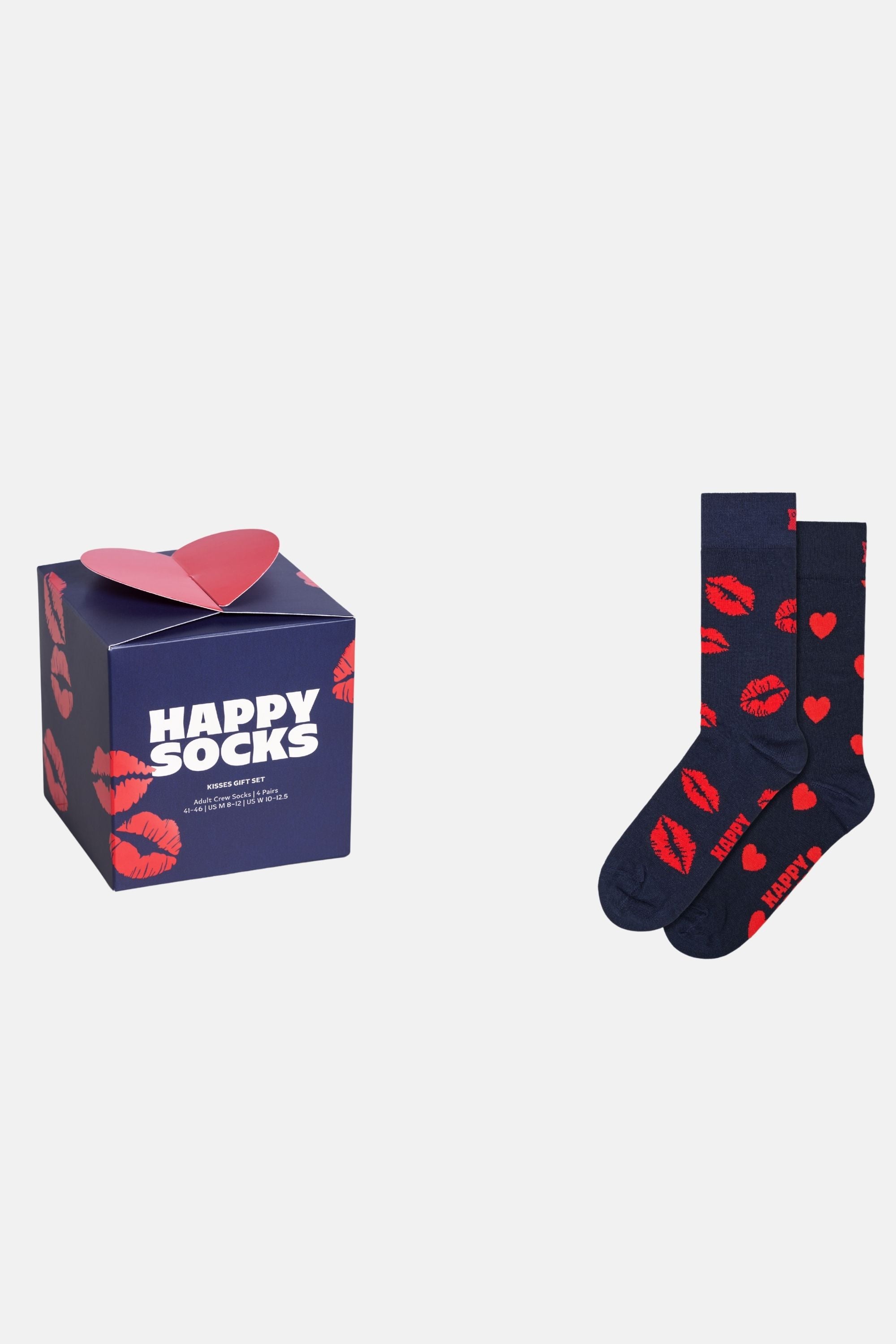 Happy Socks - Lacivert Sevgililer Günü Temalı 2'li Çorap Hediye Seti