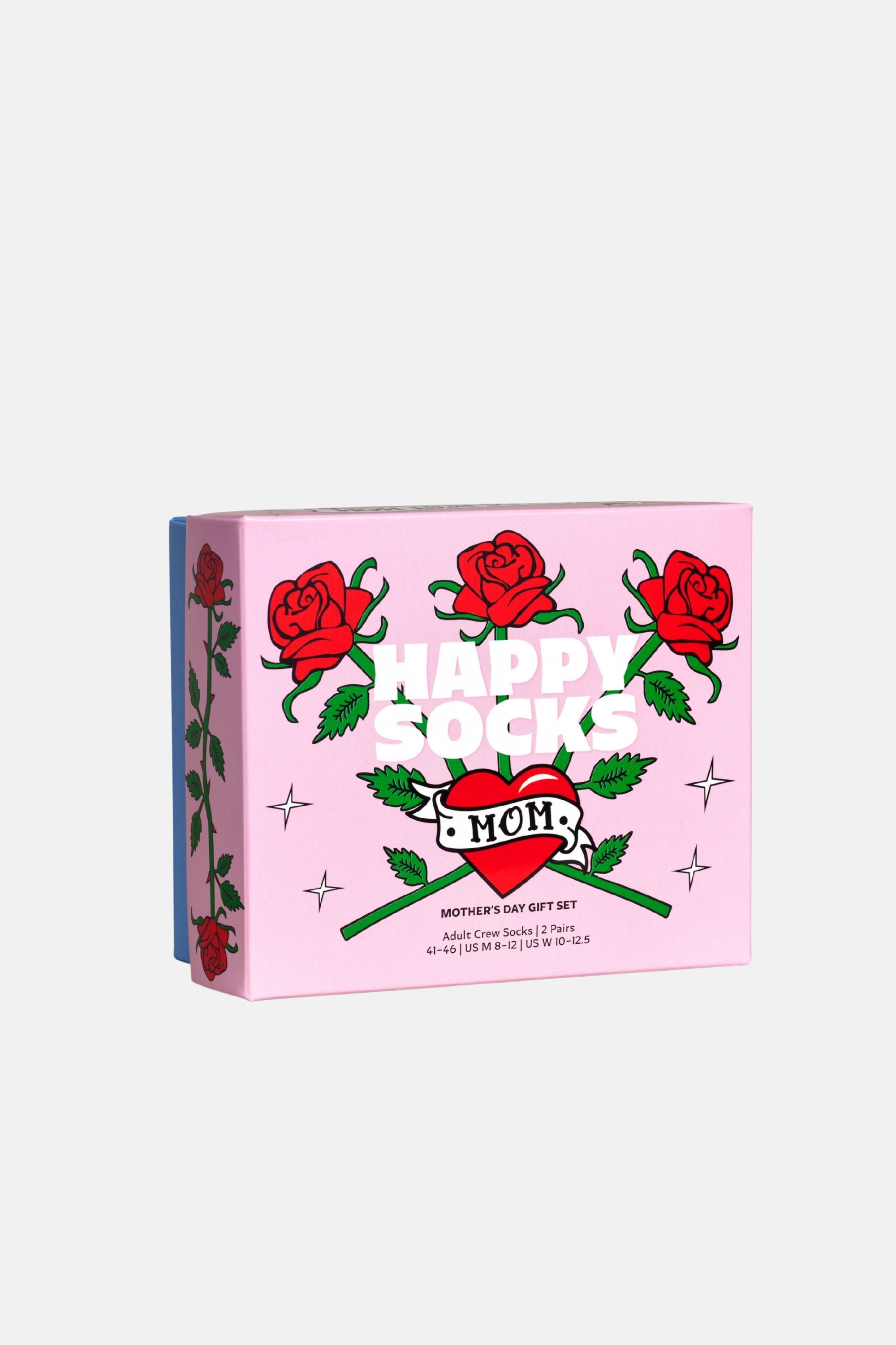 Happy Socks - Kadın Çok Renkli Anneler Günü Temalı 2'li Çorap Hediye Seti