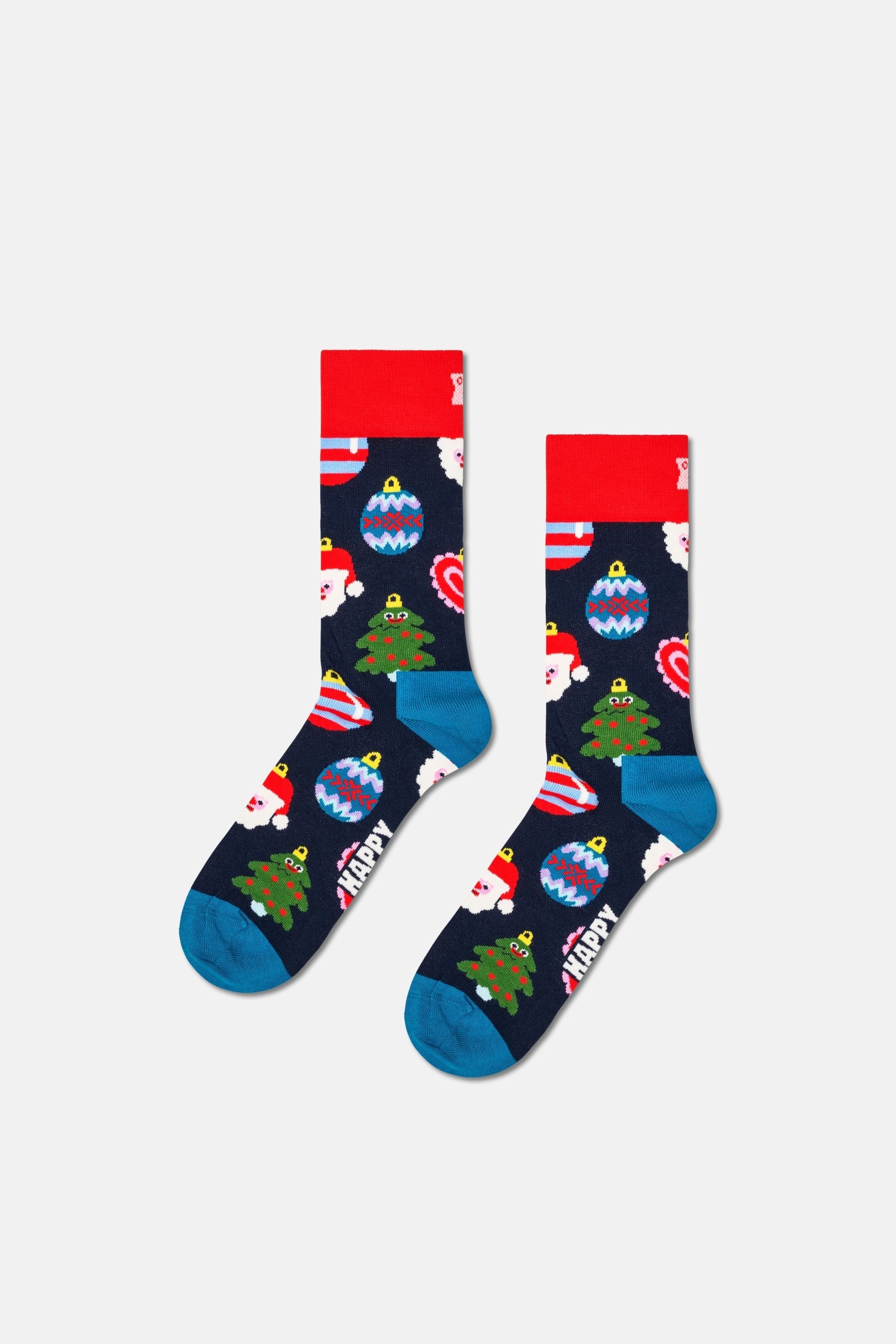 Happy Socks - Çok Renkli Karışık Kutlama Desenli 3Lü Pamuklu Çorap Seti