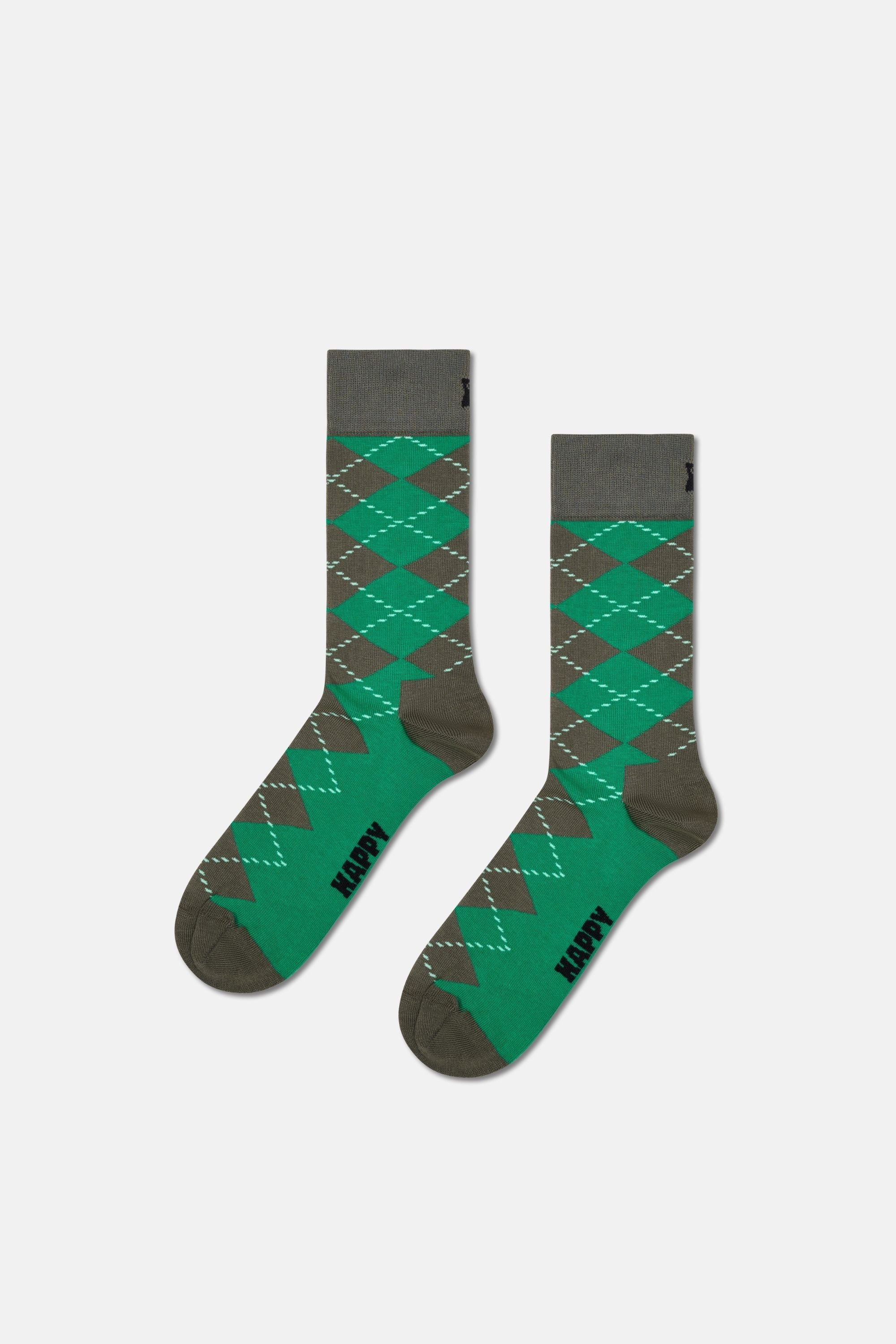 Happy Socks - Çok Renkli Golf Desenli 3Lü Pamuklu Çorap Seti