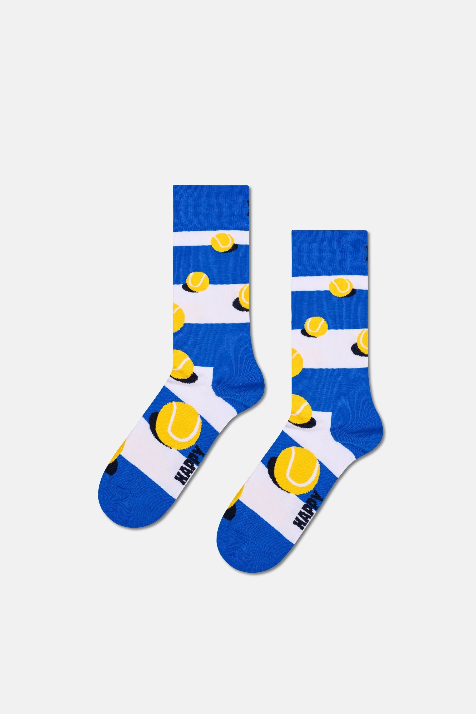 Happy Socks - Çok Renkli Tenis Desenli 3Lü Pamuklu Çorap Seti