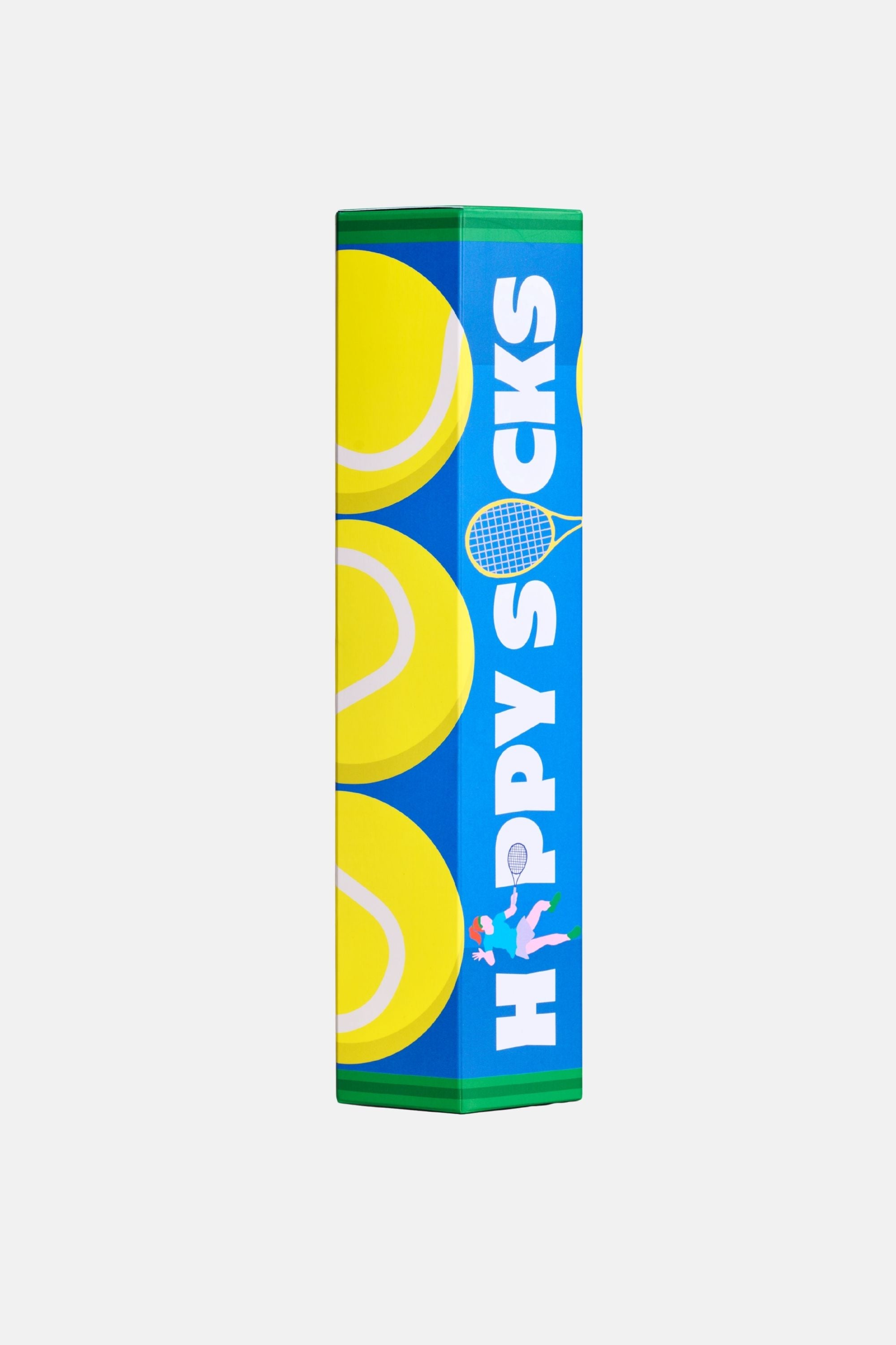 Happy Socks - Çok Renkli Tenis Desenli 3Lü Pamuklu Çorap Seti