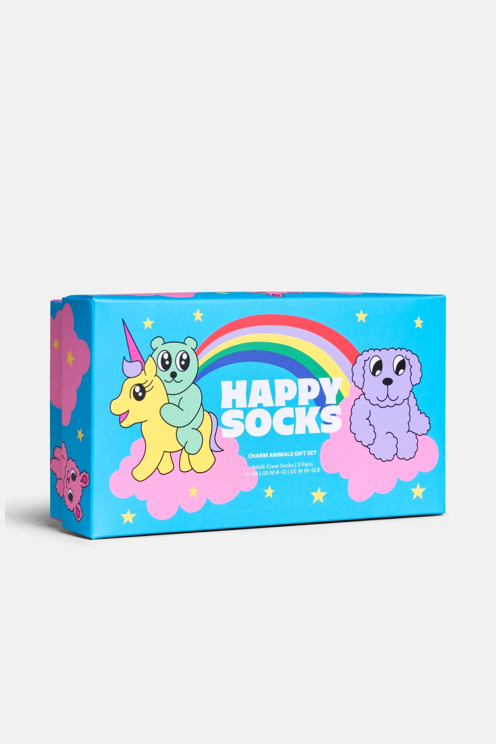 Happy Socks - Çok Renkli Unıcorn Desenli 3Lü Pamuklu Çorap Seti