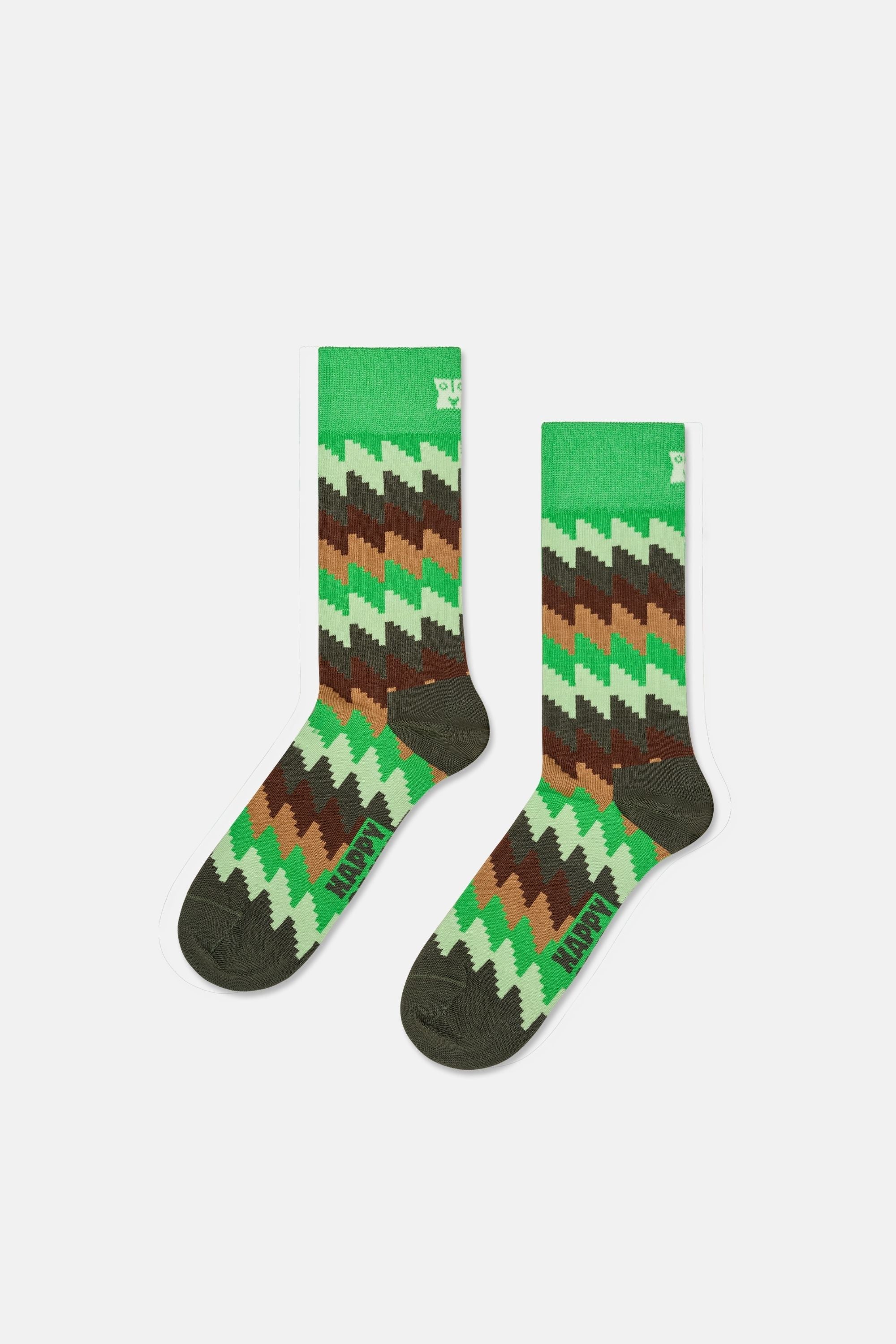 Happy Socks - Çok Renkli Karışık Kış Desenli 7Li Pamuklu Çorap Seti