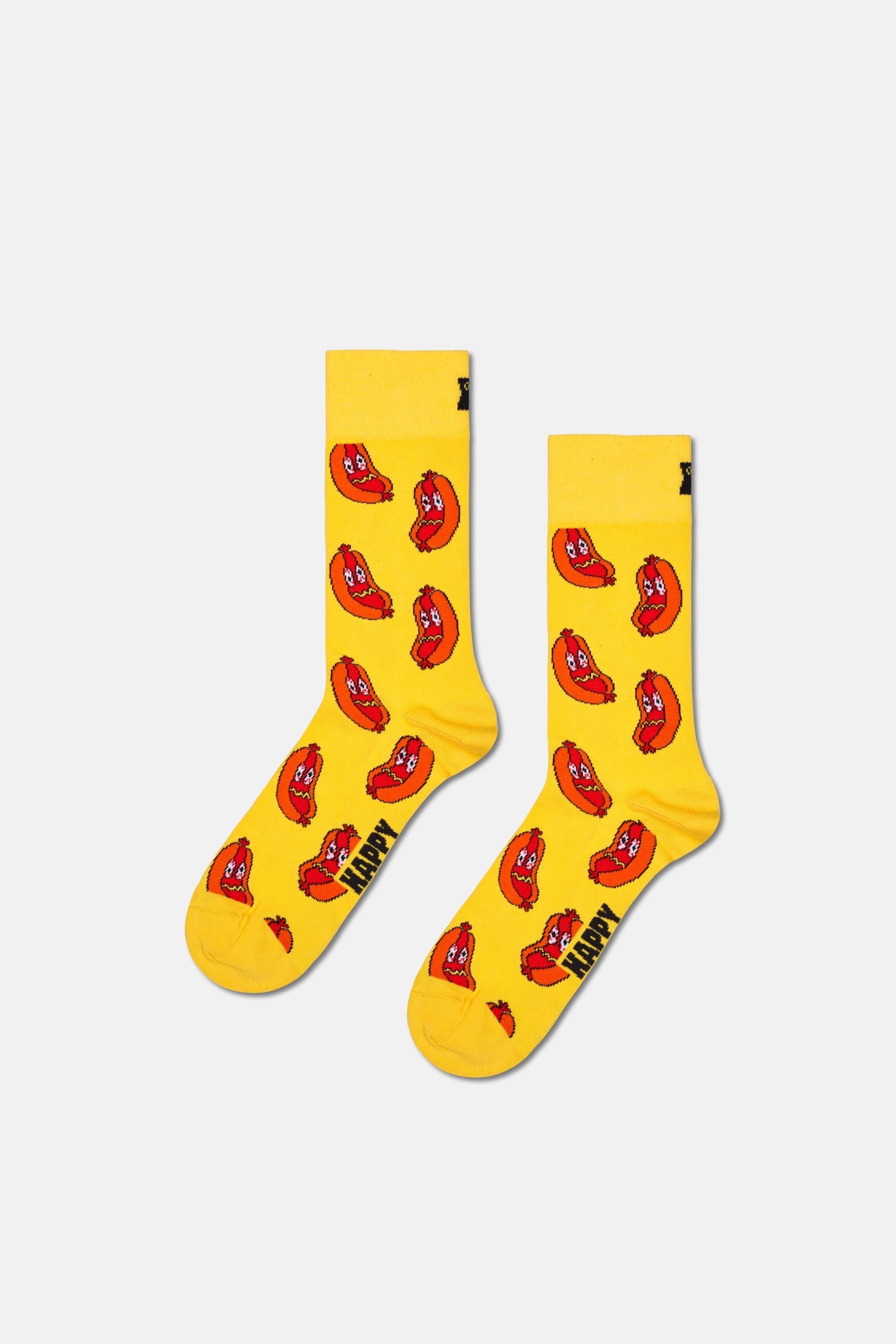 Happy Socks - Çok Renkli Karışık Desenli 7Li Pamuklu Çorap Seti