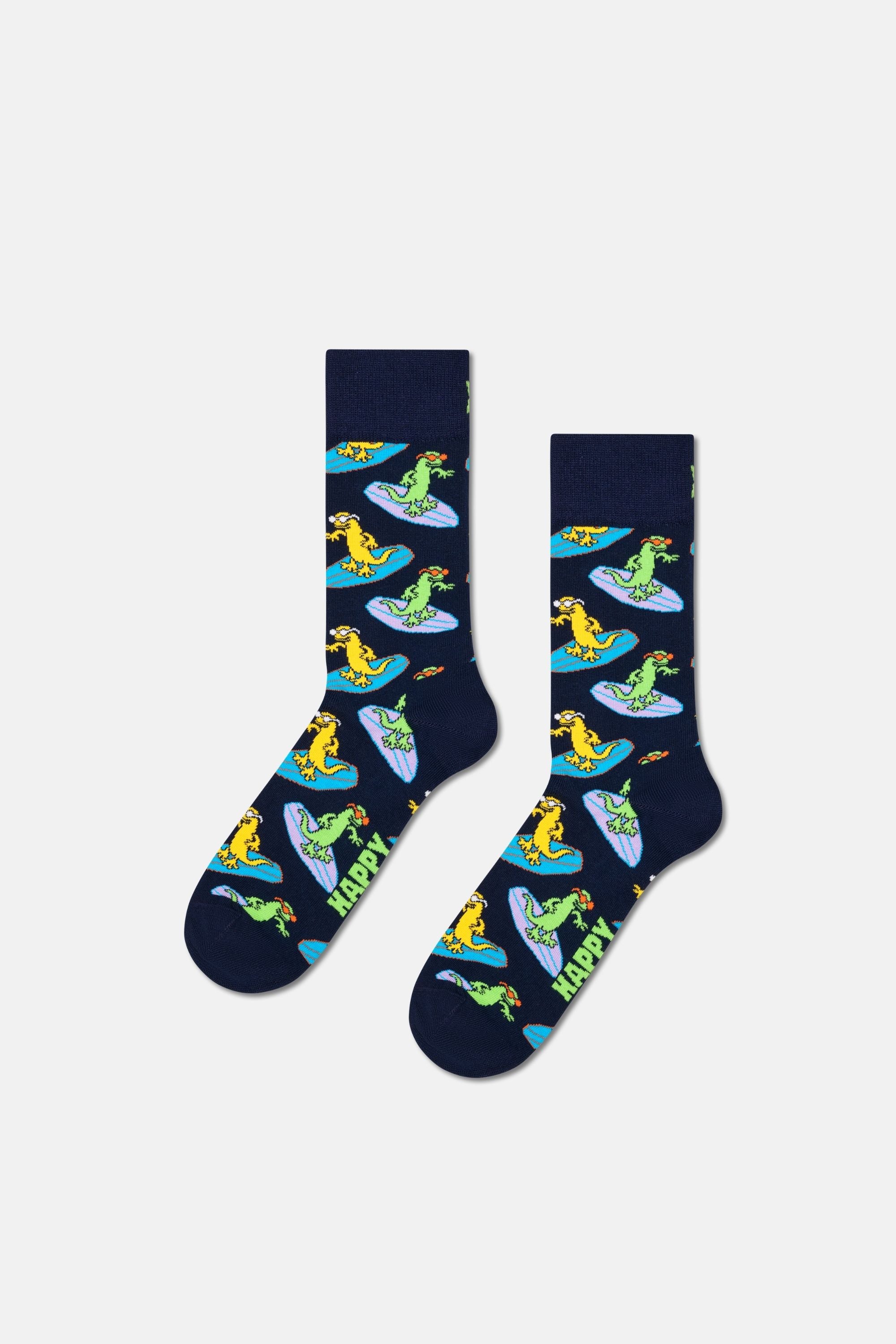 Happy Socks - Çok Renkli Karışık Desenli 7Li Pamuklu Çorap Seti