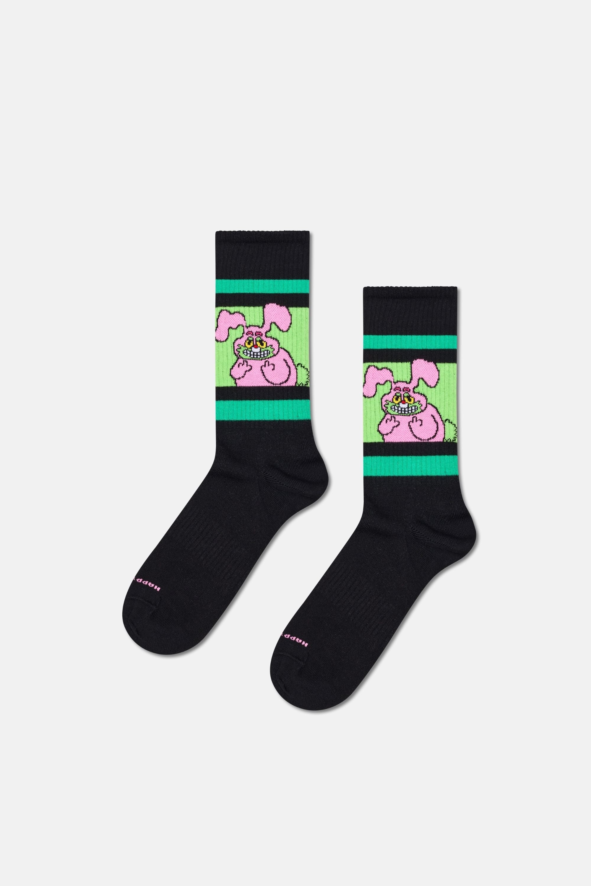 Happy Socks - Çok Renkli Çizgi Ve Hayvan Desenli 4Lü Pamuklu Çorap Seti