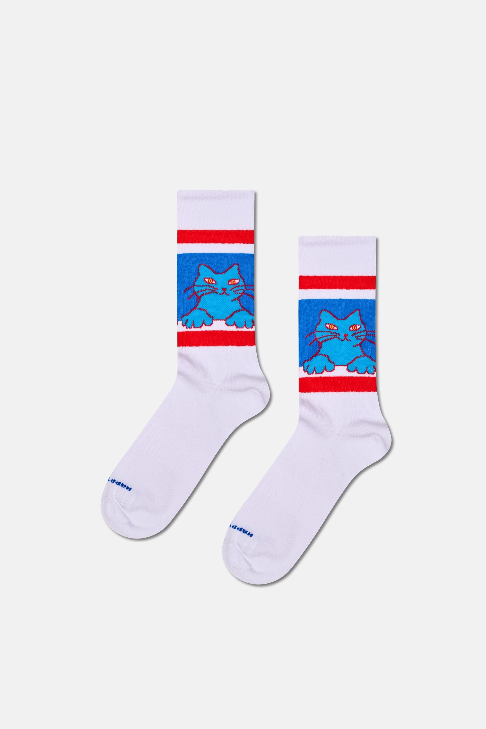 Happy Socks - Çok Renkli Çizgi Ve Hayvan Desenli 4Lü Pamuklu Çorap Seti